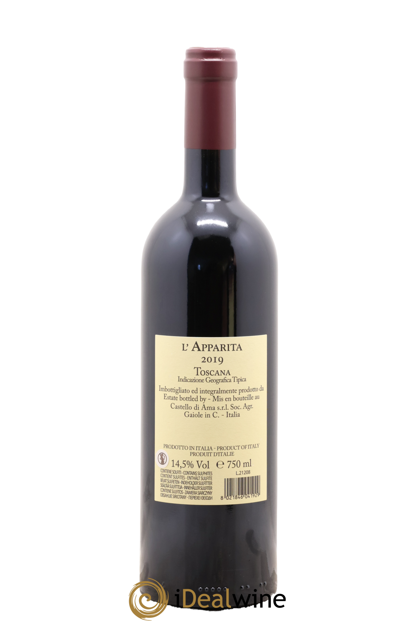 Toscana IGT Castello di Ama L'Apparita 2019 - Lot de 1 bouteille - 1