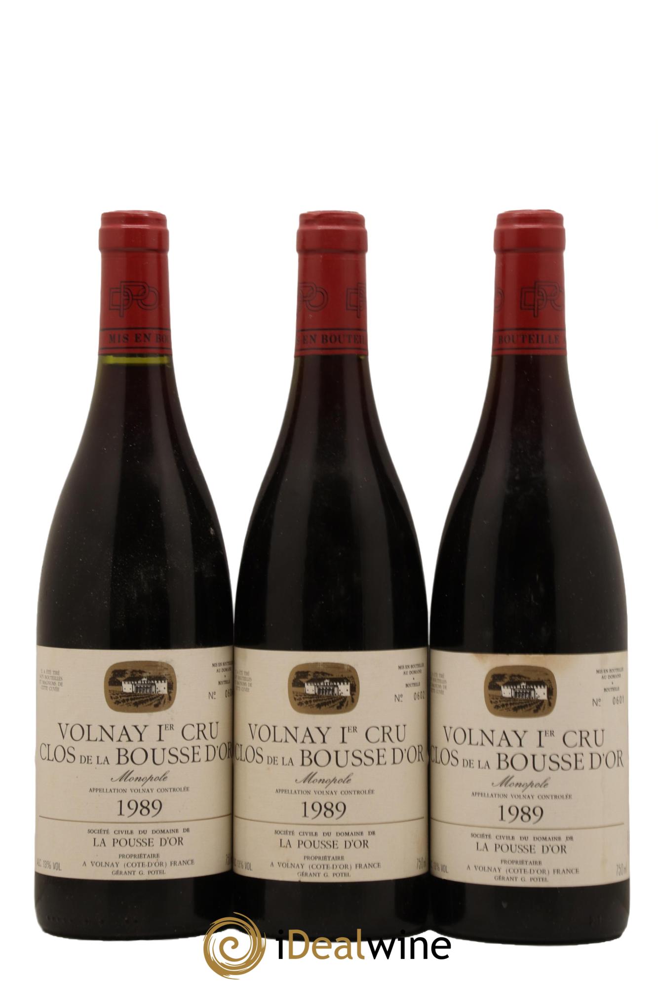Volnay 1er Cru Clos de la Bousse d'Or La Pousse d'Or (Domaine de) 1989 - Lot de 3 bouteilles - 0