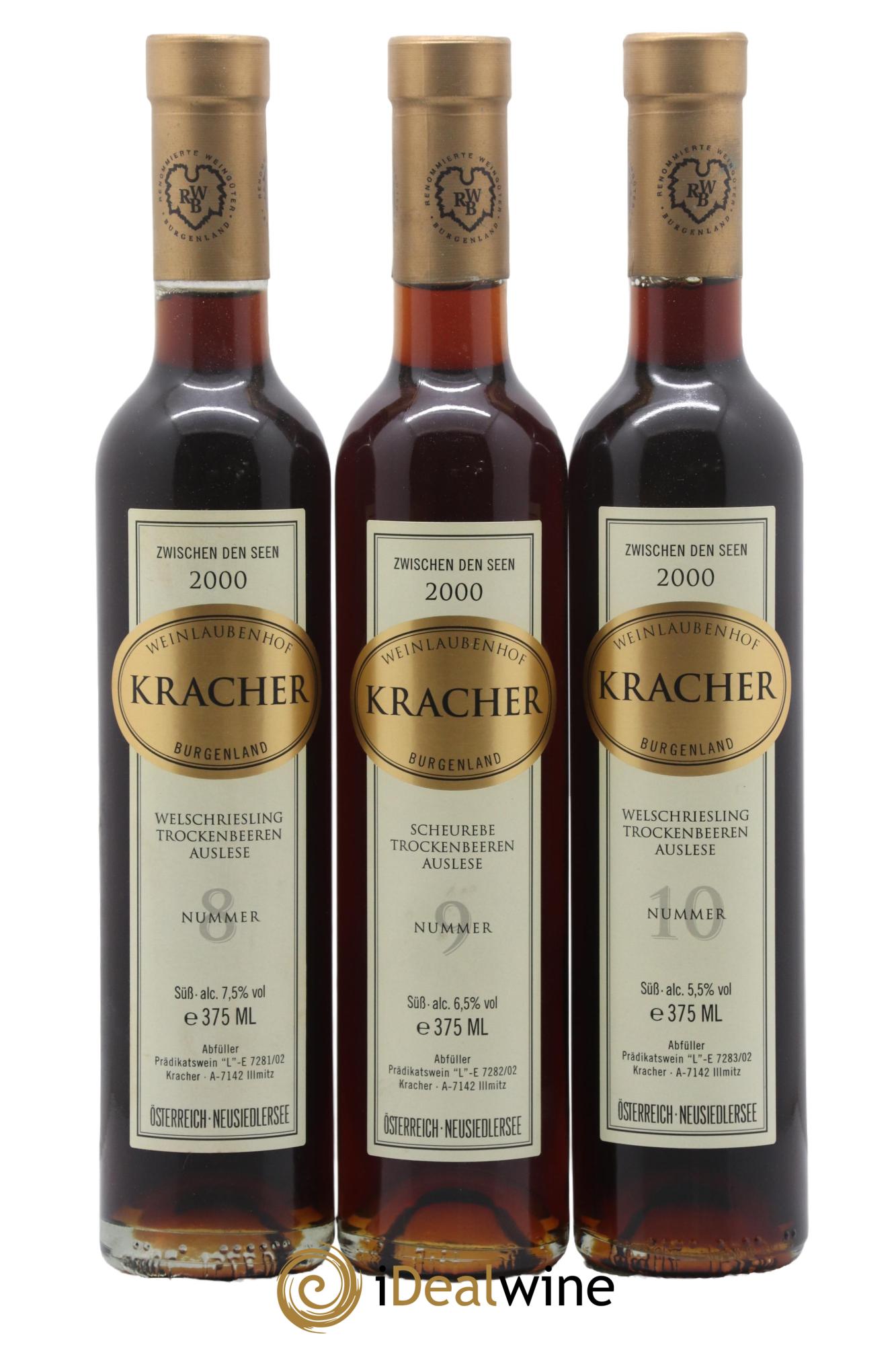 Autriche Coffret TBA de 1 à 10 Kracher - Lotto di 10 mezze bottiglie - 1