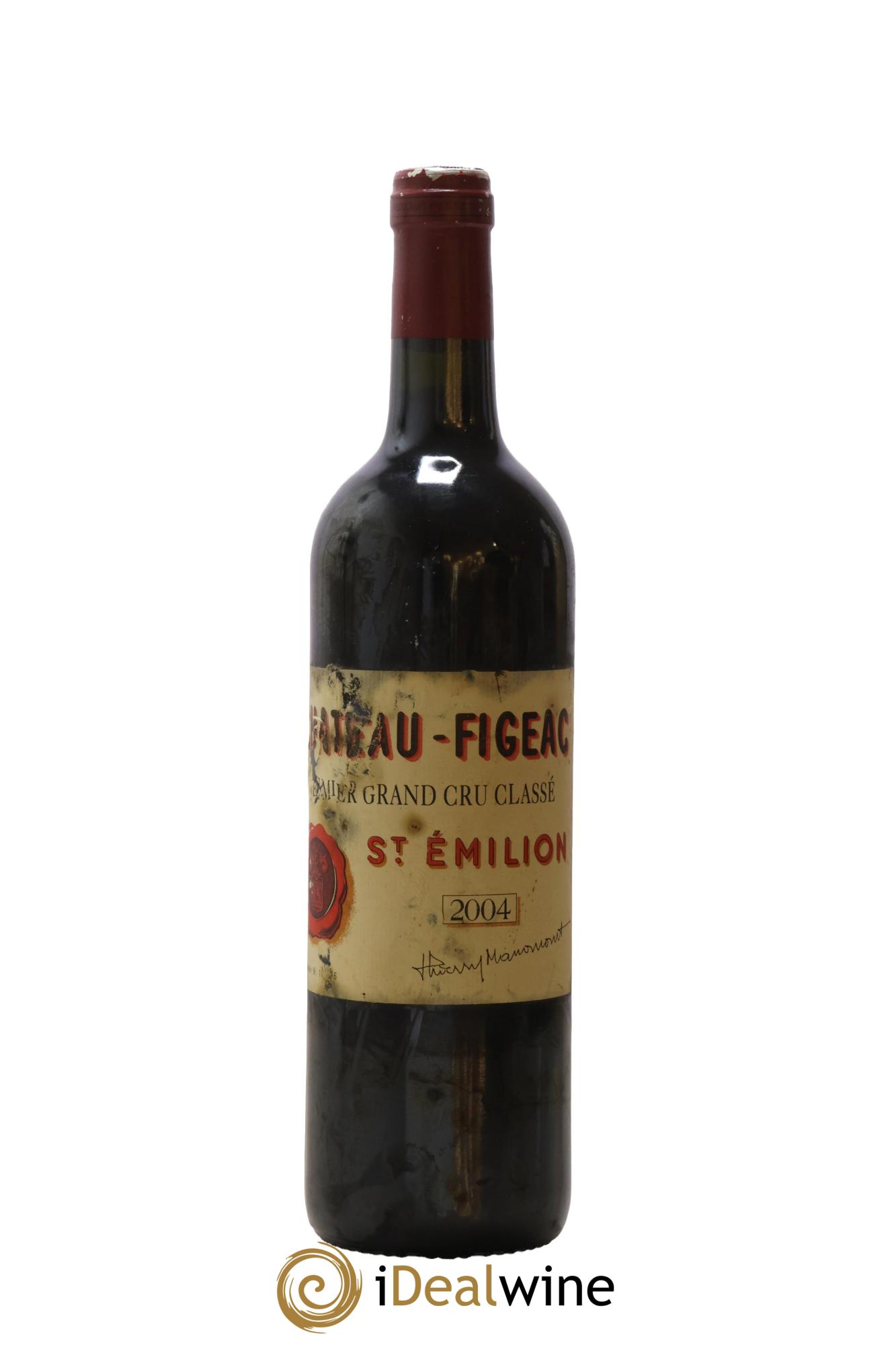 Château Figeac 1er Grand Cru Classé A 2004 - Lot de 1 bouteille - 0