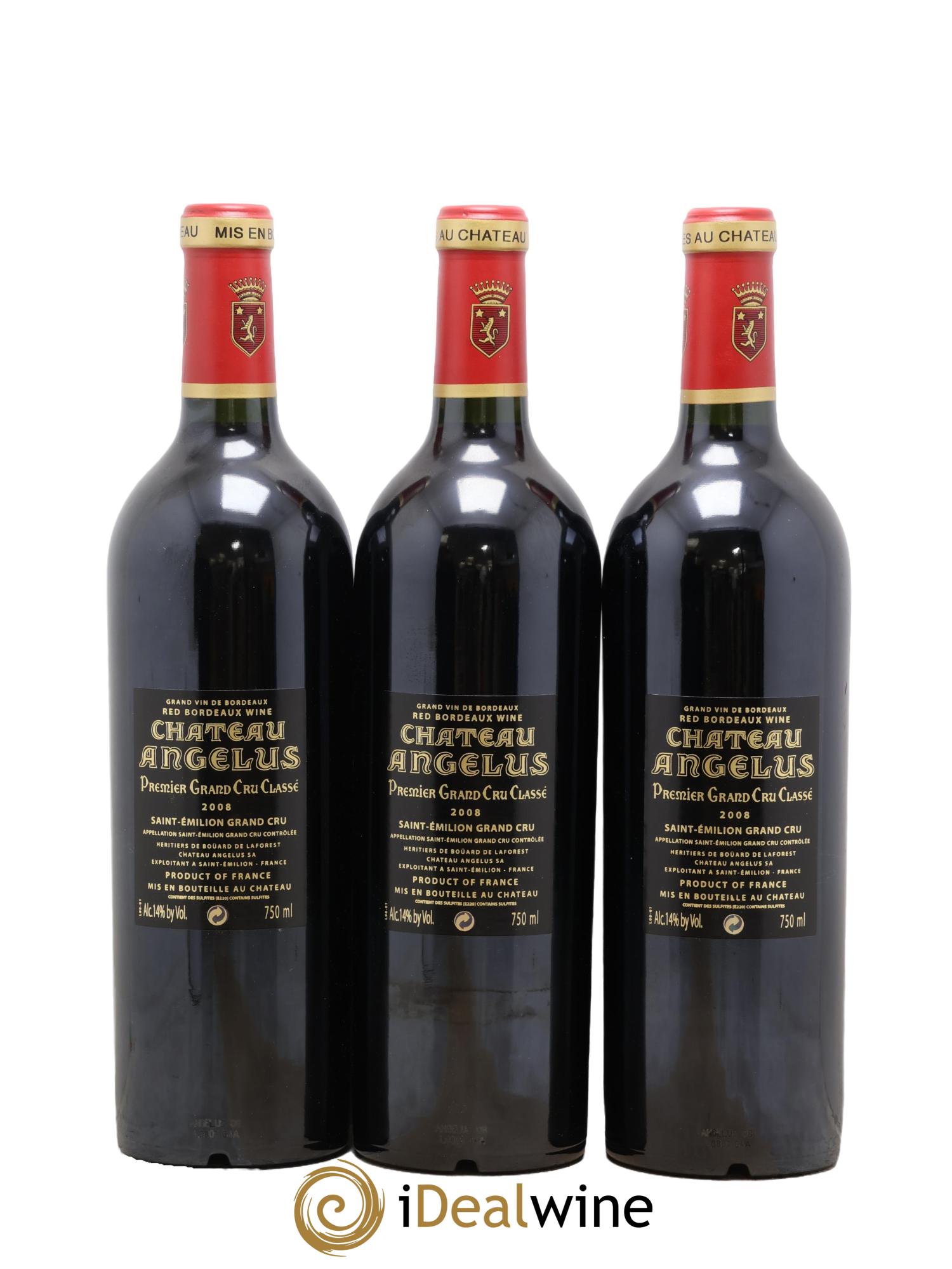 Château Angélus 1er Grand Cru Classé A 2008 - Lotto di 6 bottiglie - 4