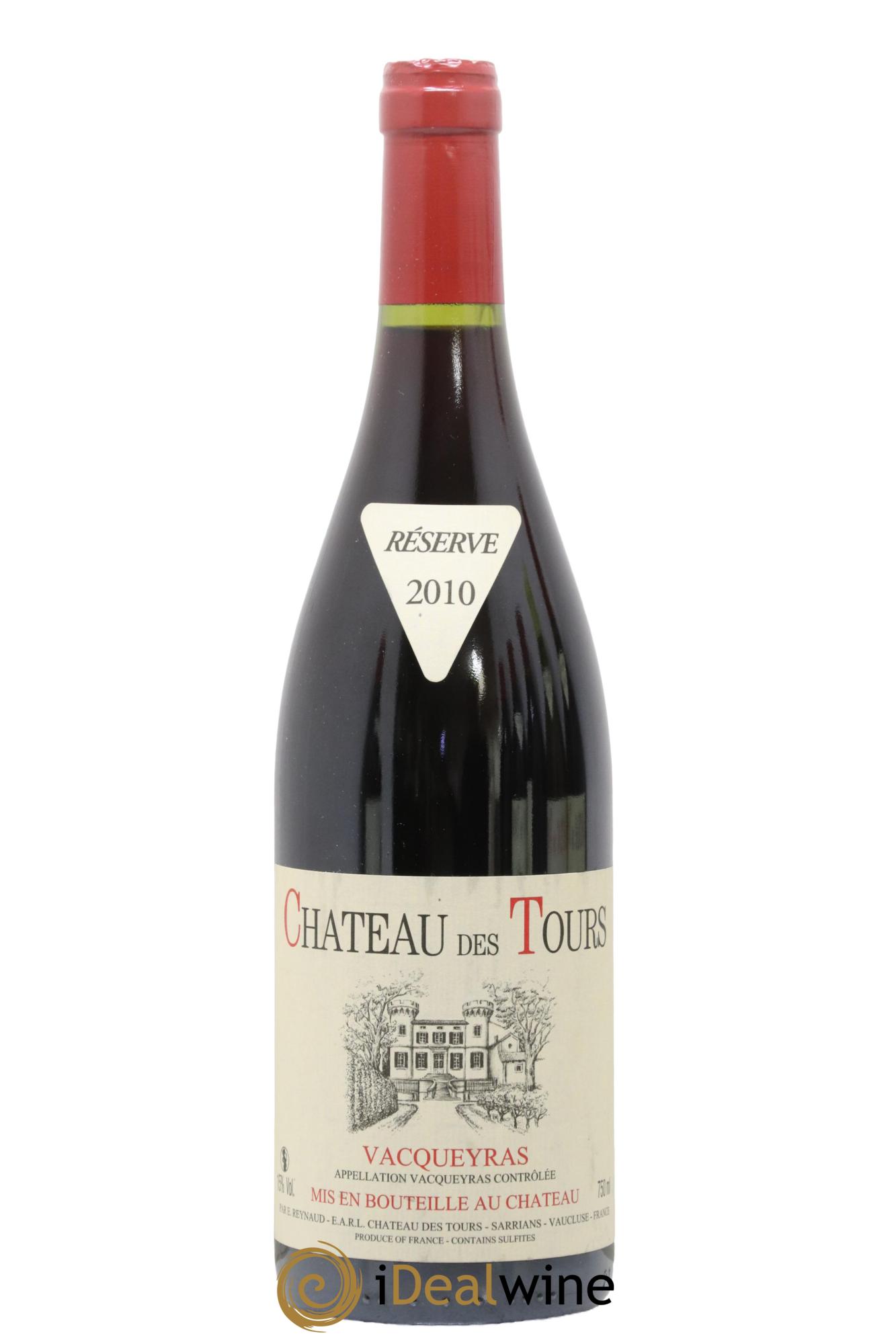 Vacqueyras Château des Tours Emmanuel Reynaud 2010 - Lot de 1 bouteille - 0