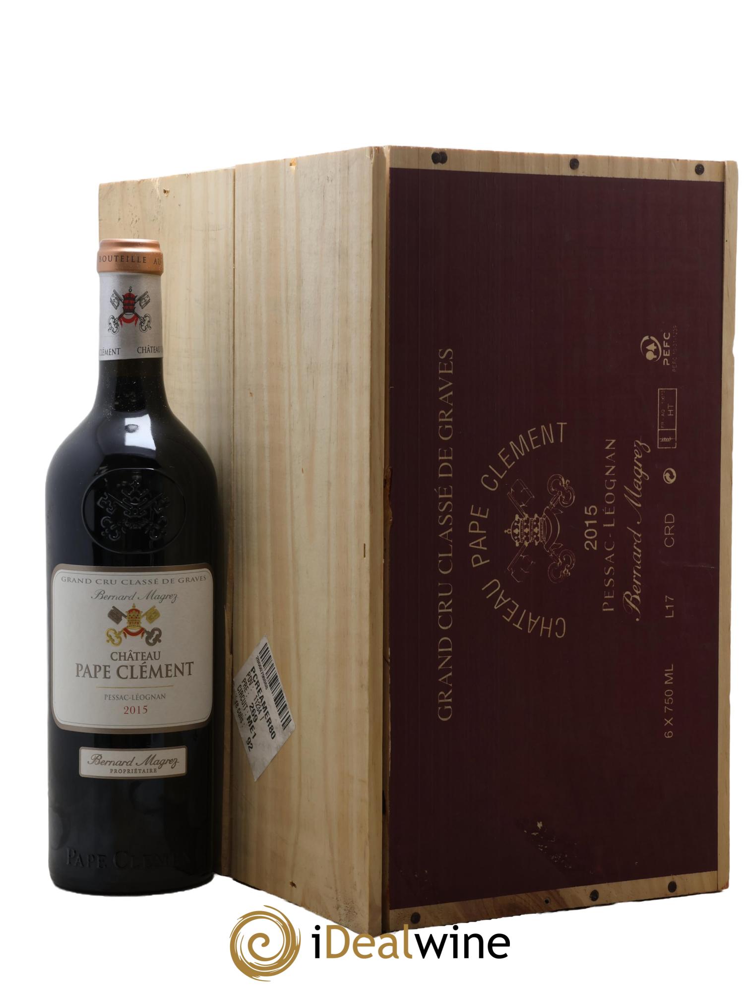 Château Pape Clément Cru Classé de Graves 2015 - Lotto di 6 bottiglie - 1