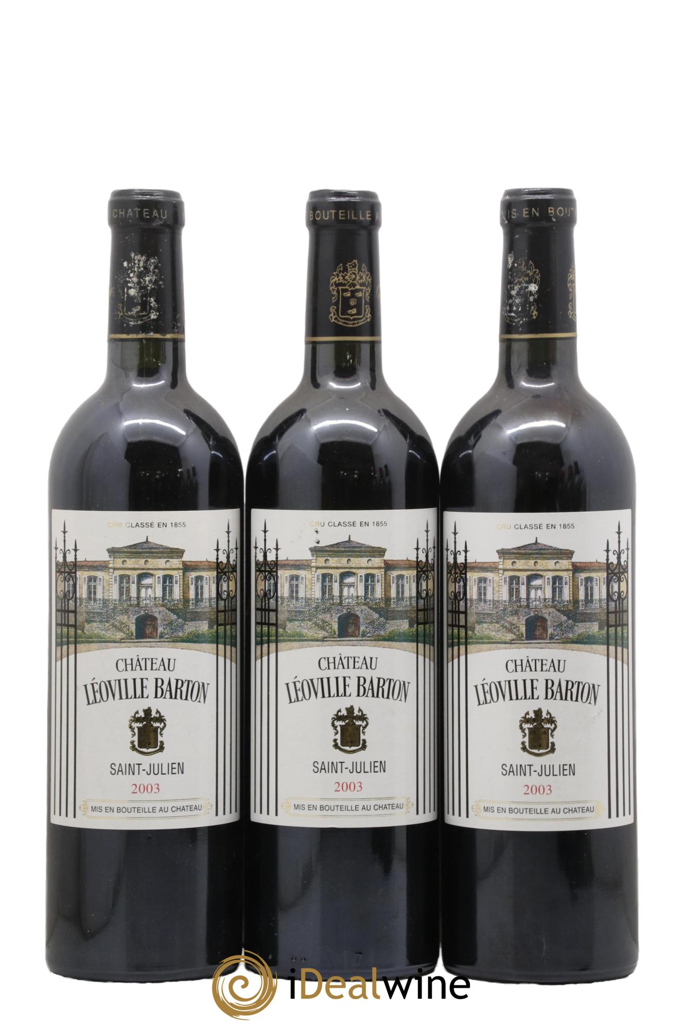 Château Léoville Barton 2ème Grand Cru Classé 2003 - Lot of 3 bottles - 0
