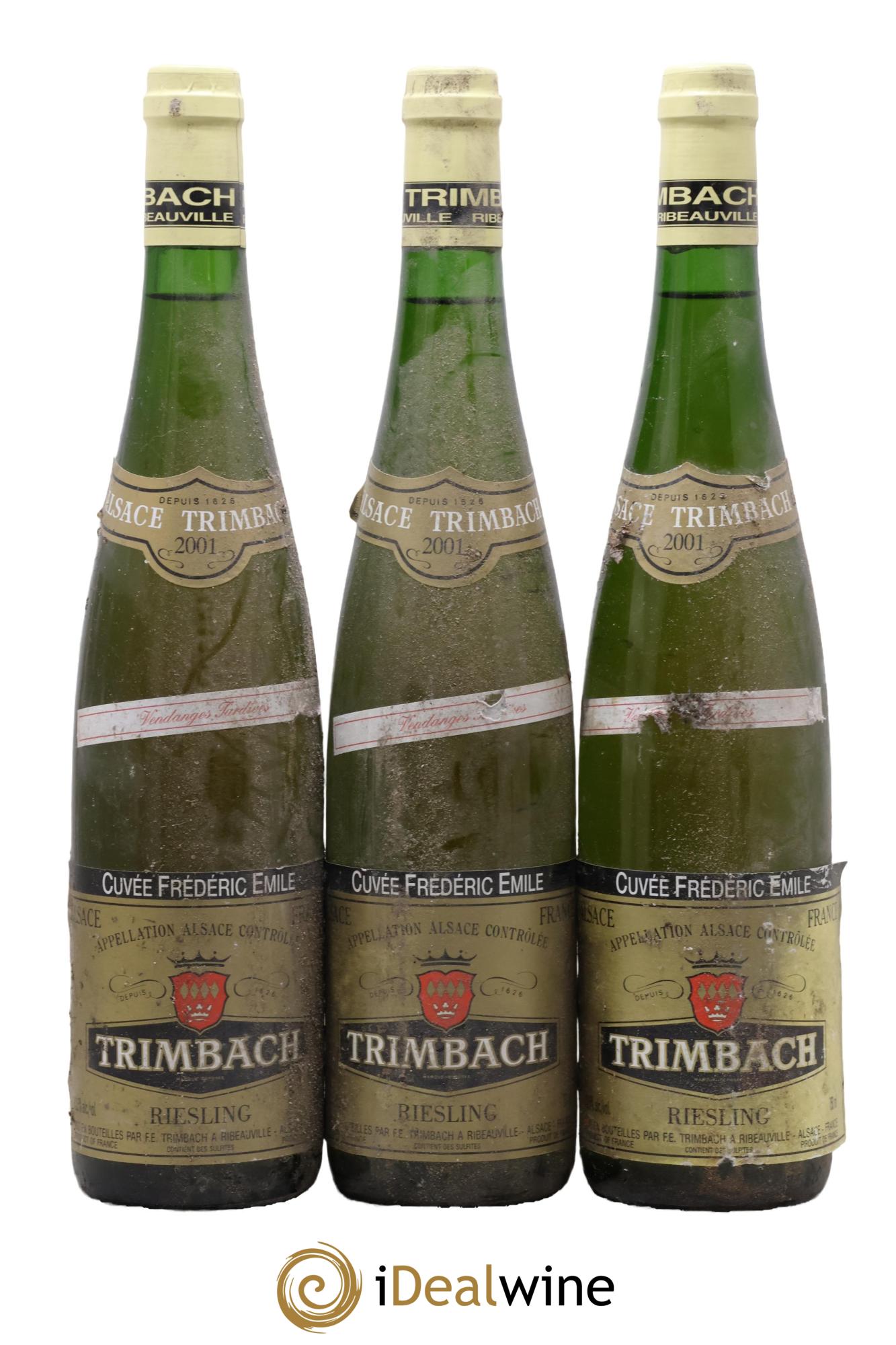 Alsace Riesling Vendanges Tardives Cuvée Frédéric Emile Trimbach (Domaine) 2001 - Lot of 3 bottles - 0