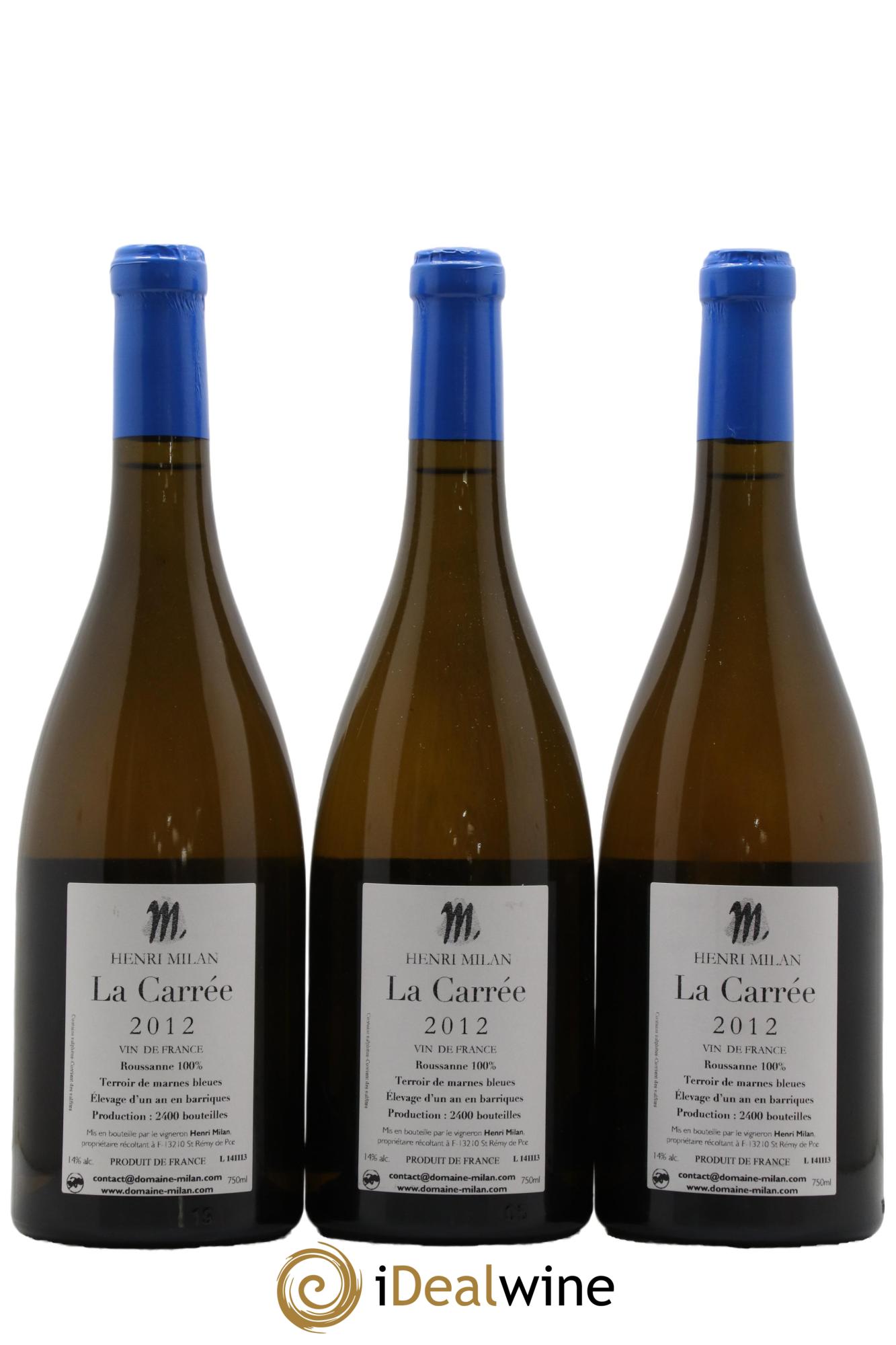 Vin de France La Carrée Henri Milan 2012 - Lot de 3 bouteilles - 1