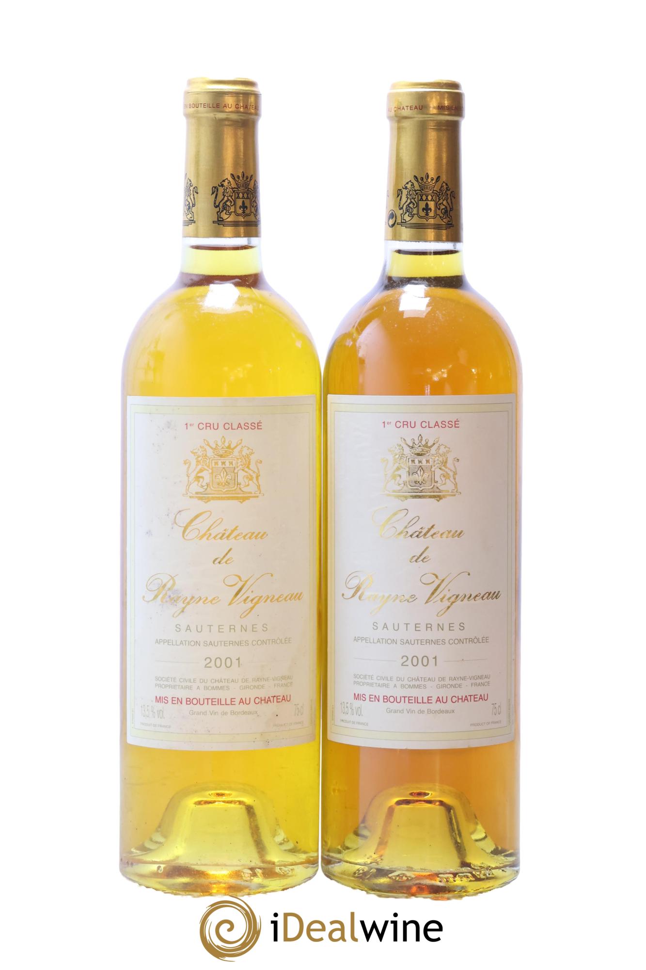 Château de Rayne Vigneau 1er Grand Cru Classé 2001 - Lot of 2 bottles - 0