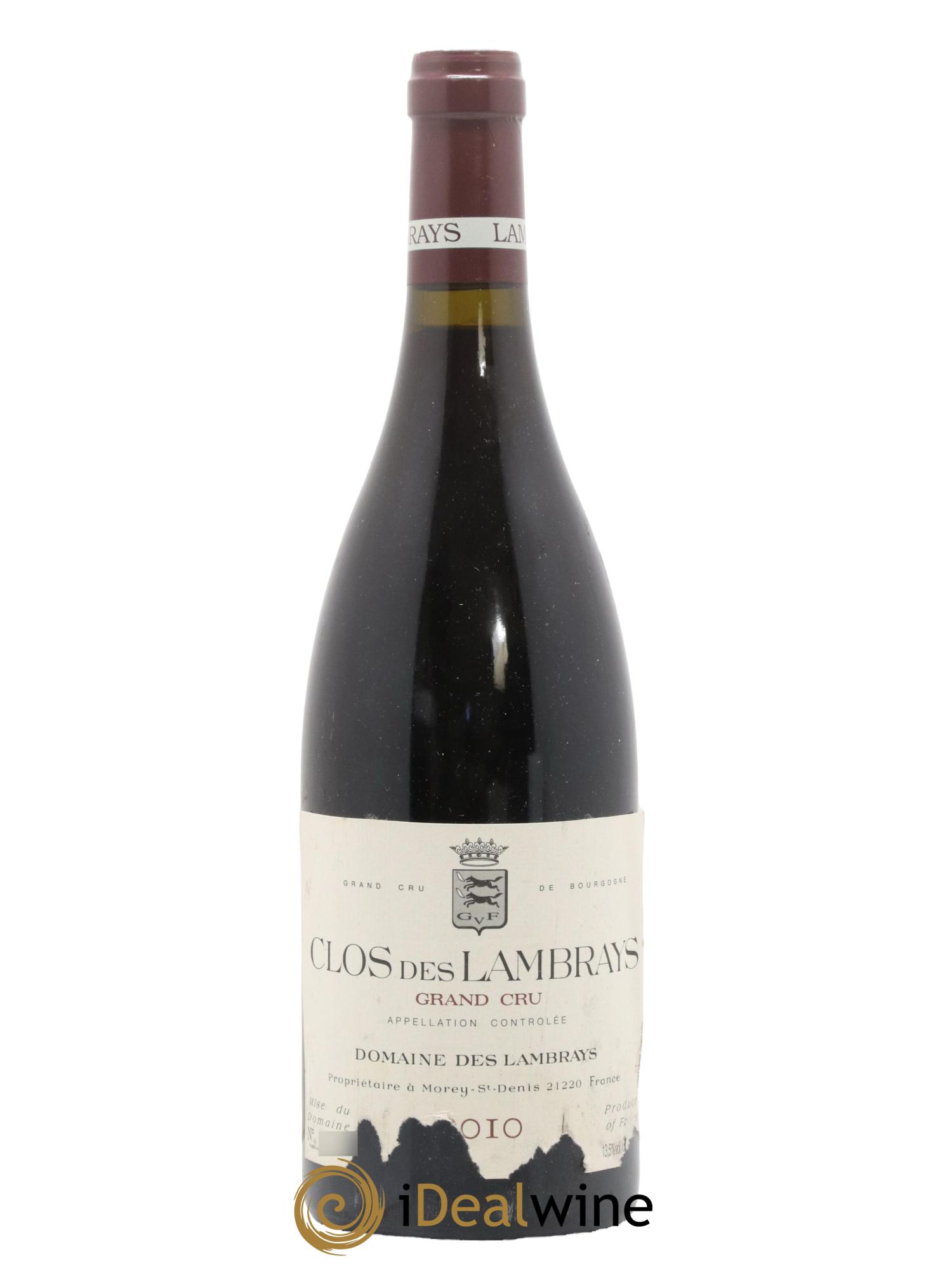 Clos des Lambrays Grand Cru Domaine des Lambrays 2010 - Lot de 1 bouteille - 0