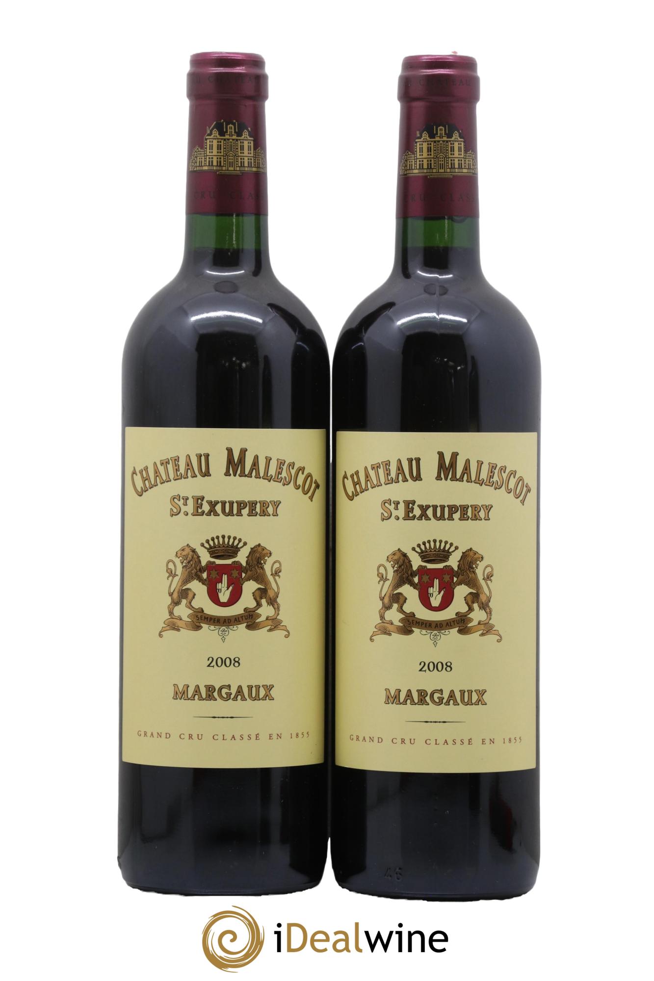 Château Malescot Saint-Exupéry 3ème Grand Cru Classé 2008 - Lotto di 2 bottiglie - 0