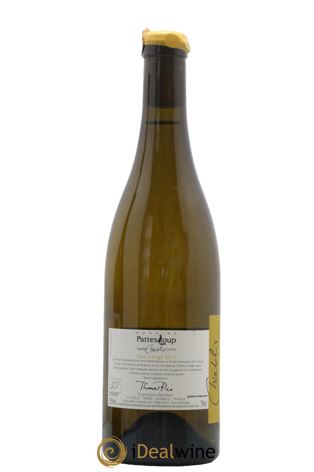 Chablis Vent d'Ange Pattes Loup (Domaine) 2014 - Lot de 1 bouteille - 1
