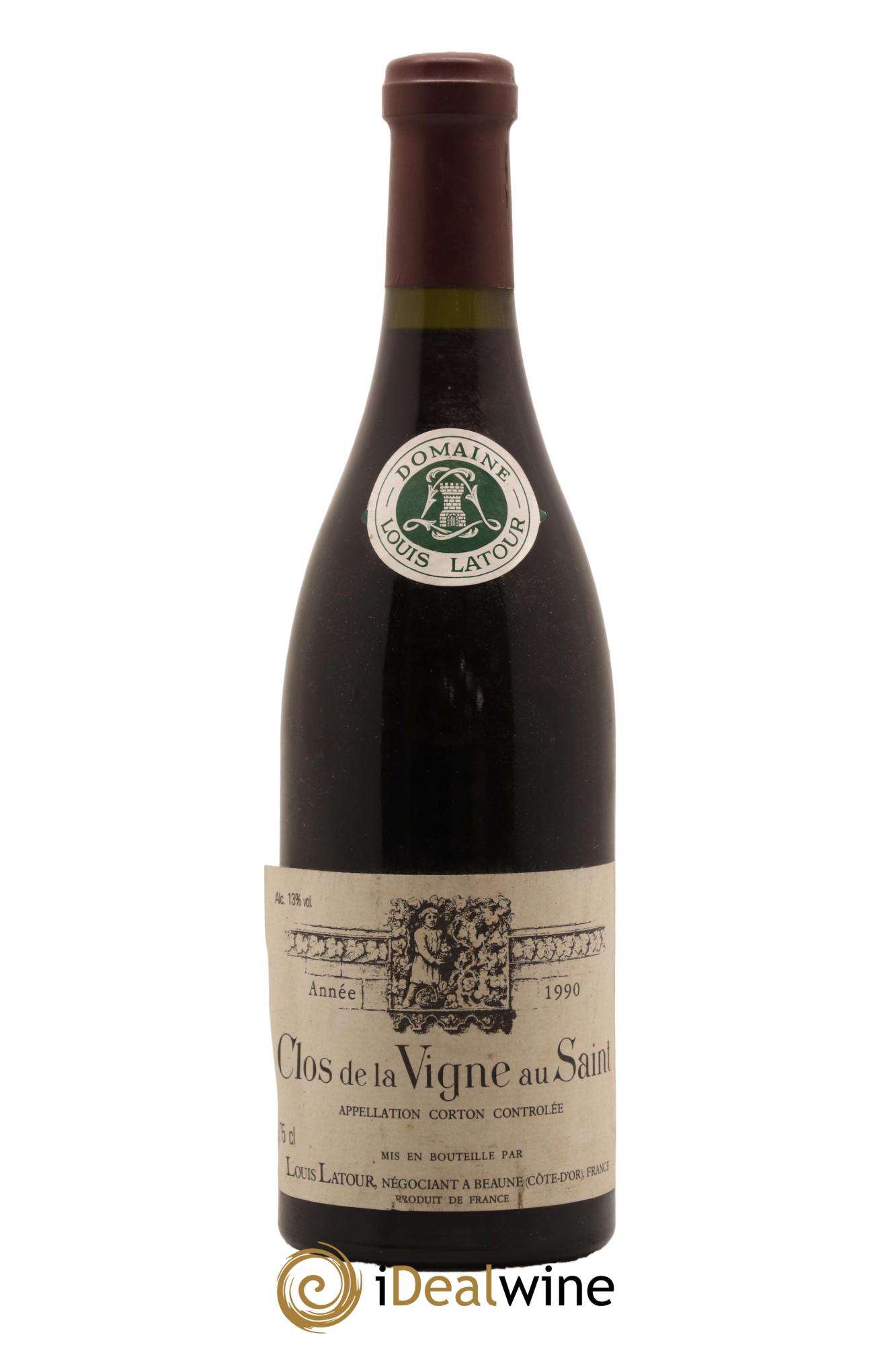 Corton Grand Cru Clos de la vigne au Saint Louis Latour 1990 - Lot de 1 bouteille - 0