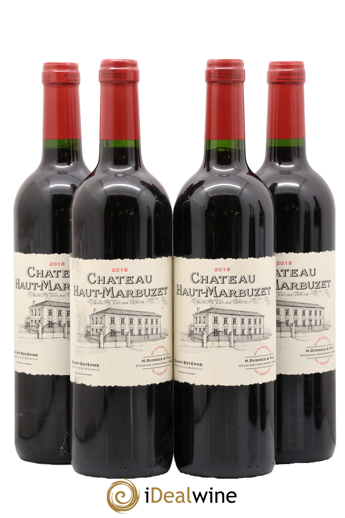 Château Haut Marbuzet 2018 - Lotto di 4 bottiglie - 0
