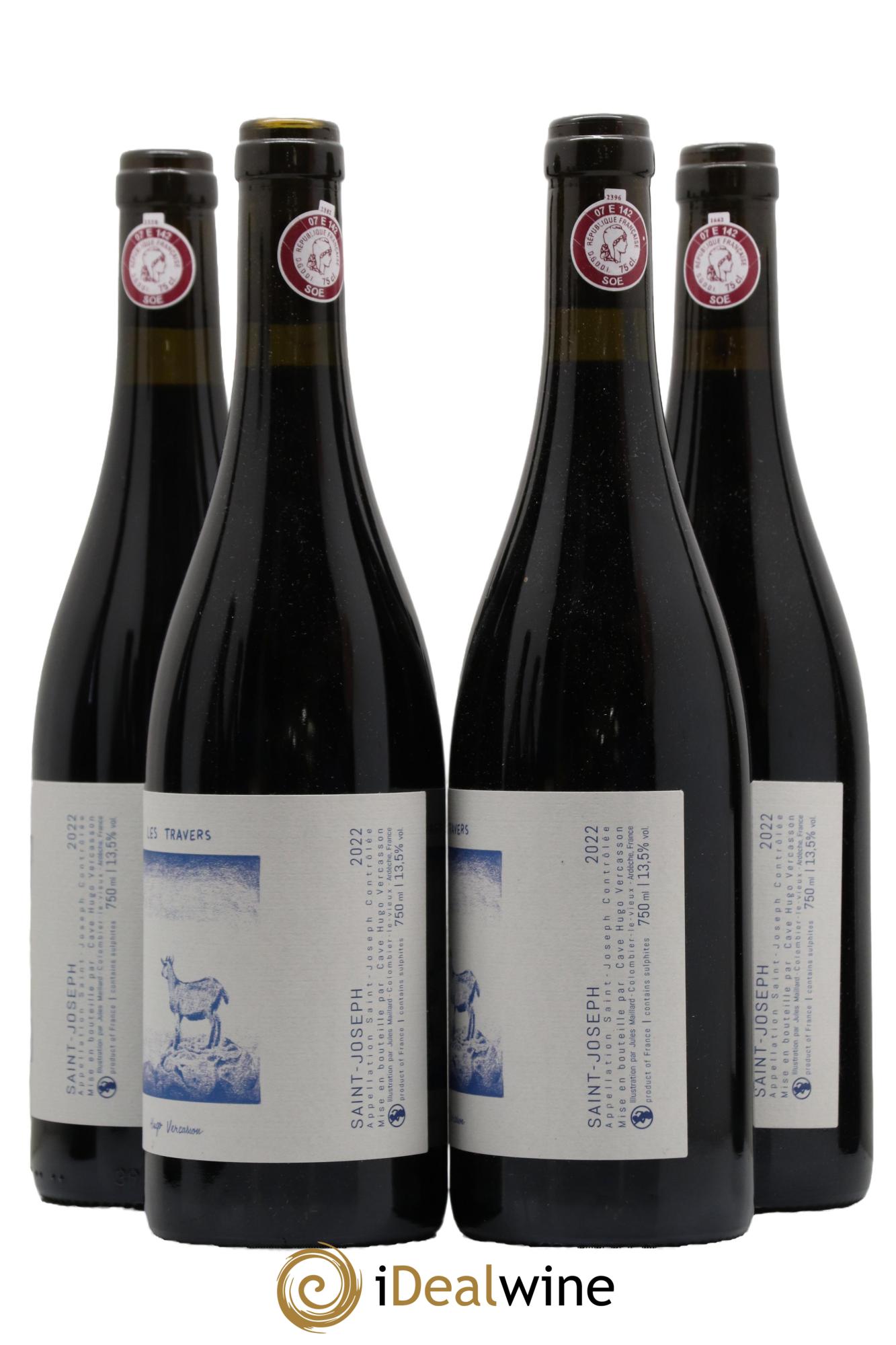 Saint-Joseph Les Travers Domaine Hugo Vercasson 2022 - Lot de 4 bouteilles - 1