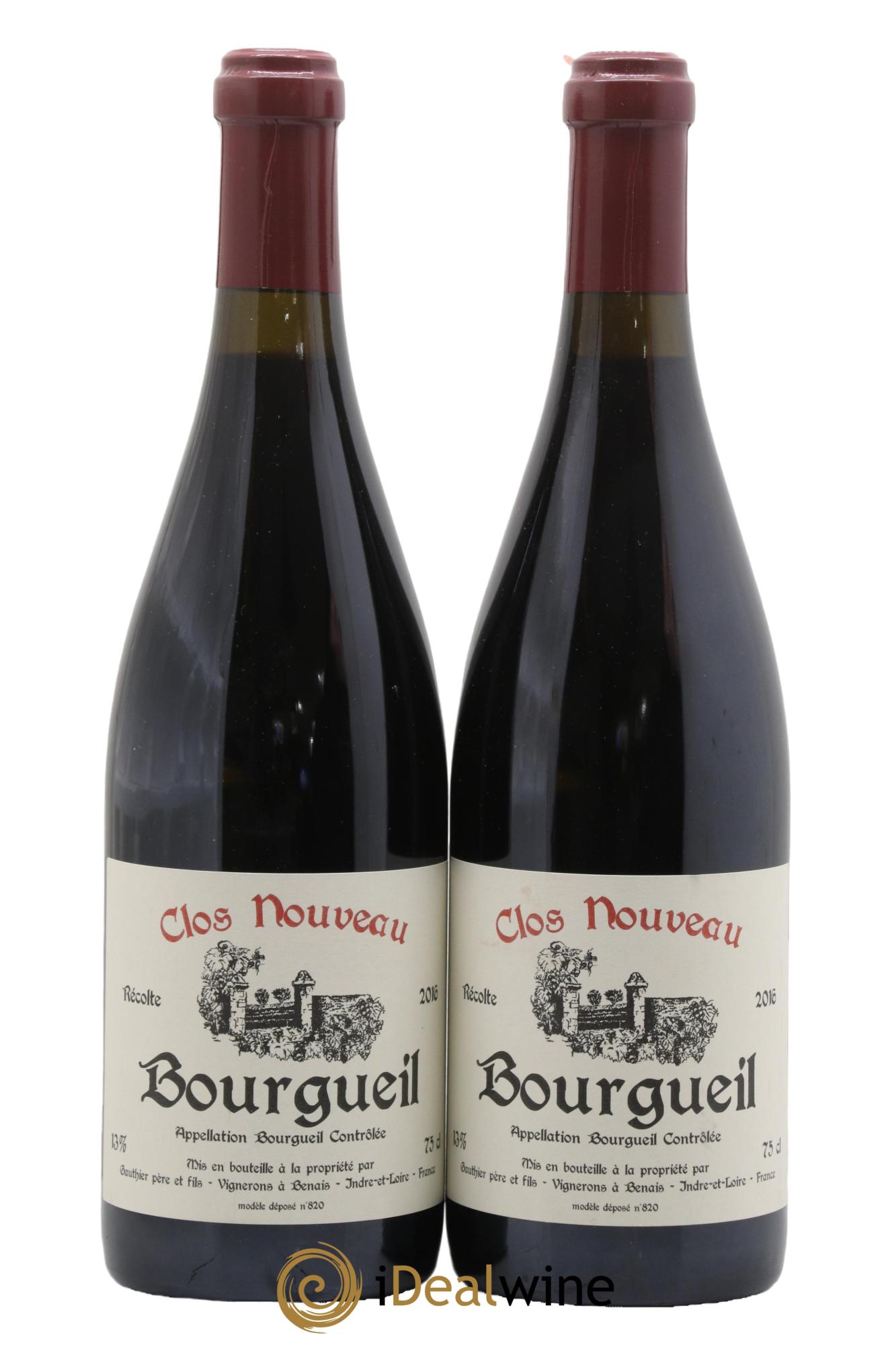 Bourgueil Clos Nouveau Domaine du Bel Air 2016 - Lot of 2 bottles - 0