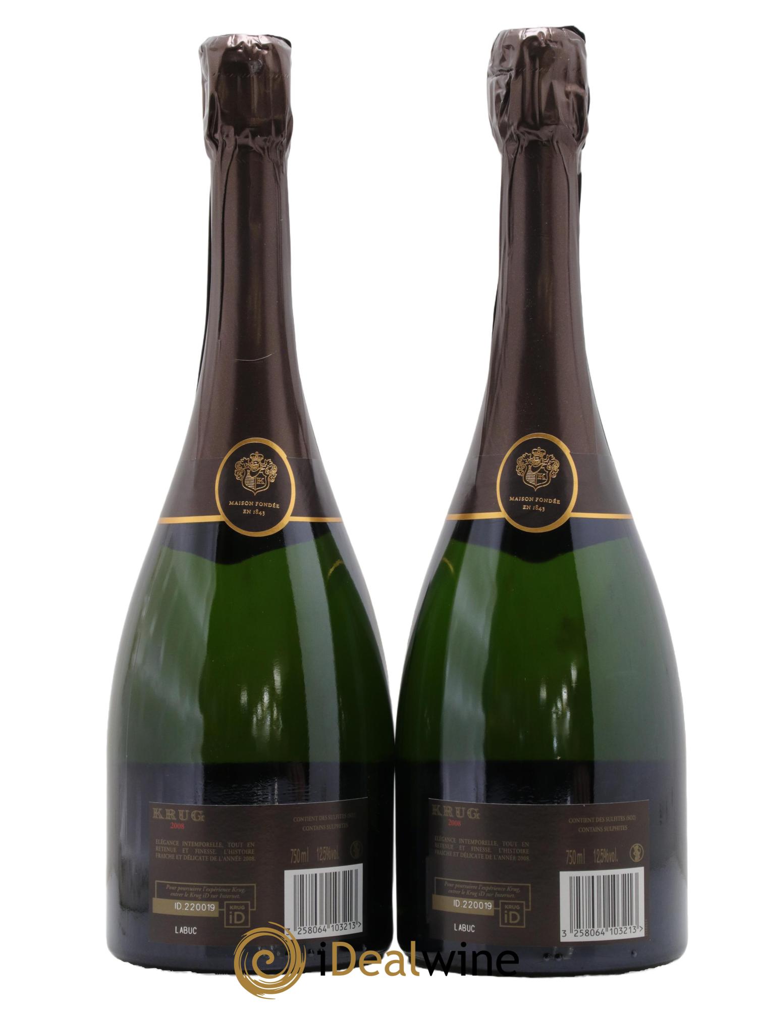 Vintage Krug  2008 - Lot of 2 bottles - 1