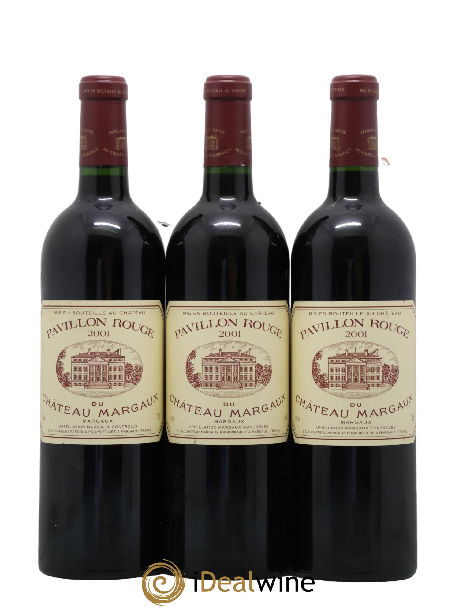 Pavillon Rouge du Château Margaux Second Vin 2001 - Lot de 3 bouteilles - 0
