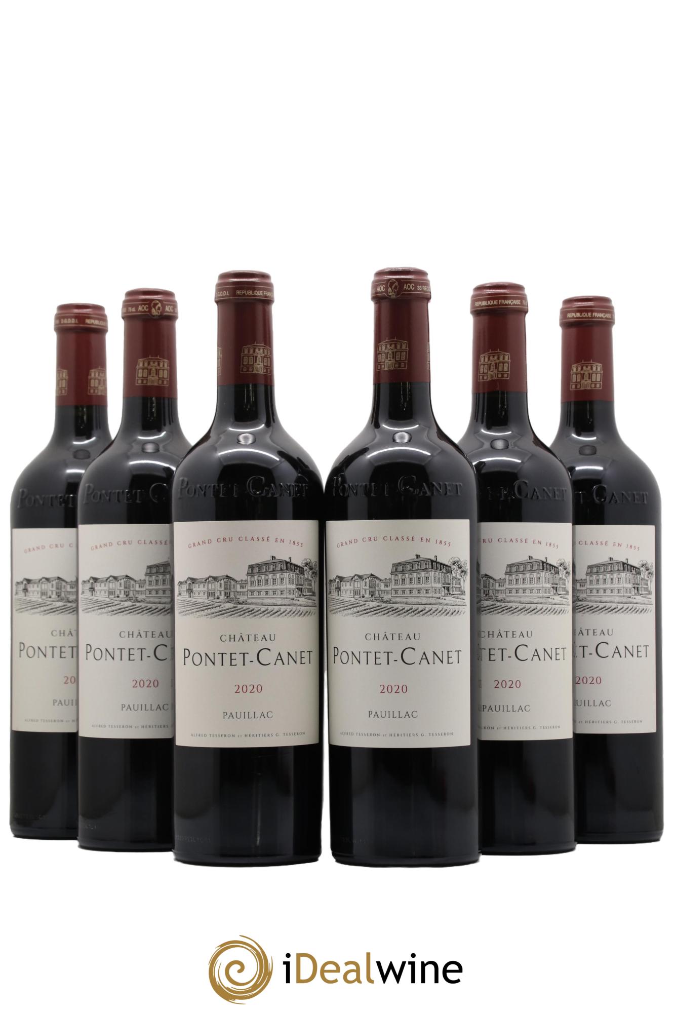 Château Pontet Canet 5ème Grand Cru Classé 2020 - Lot de 6 bouteilles - 0