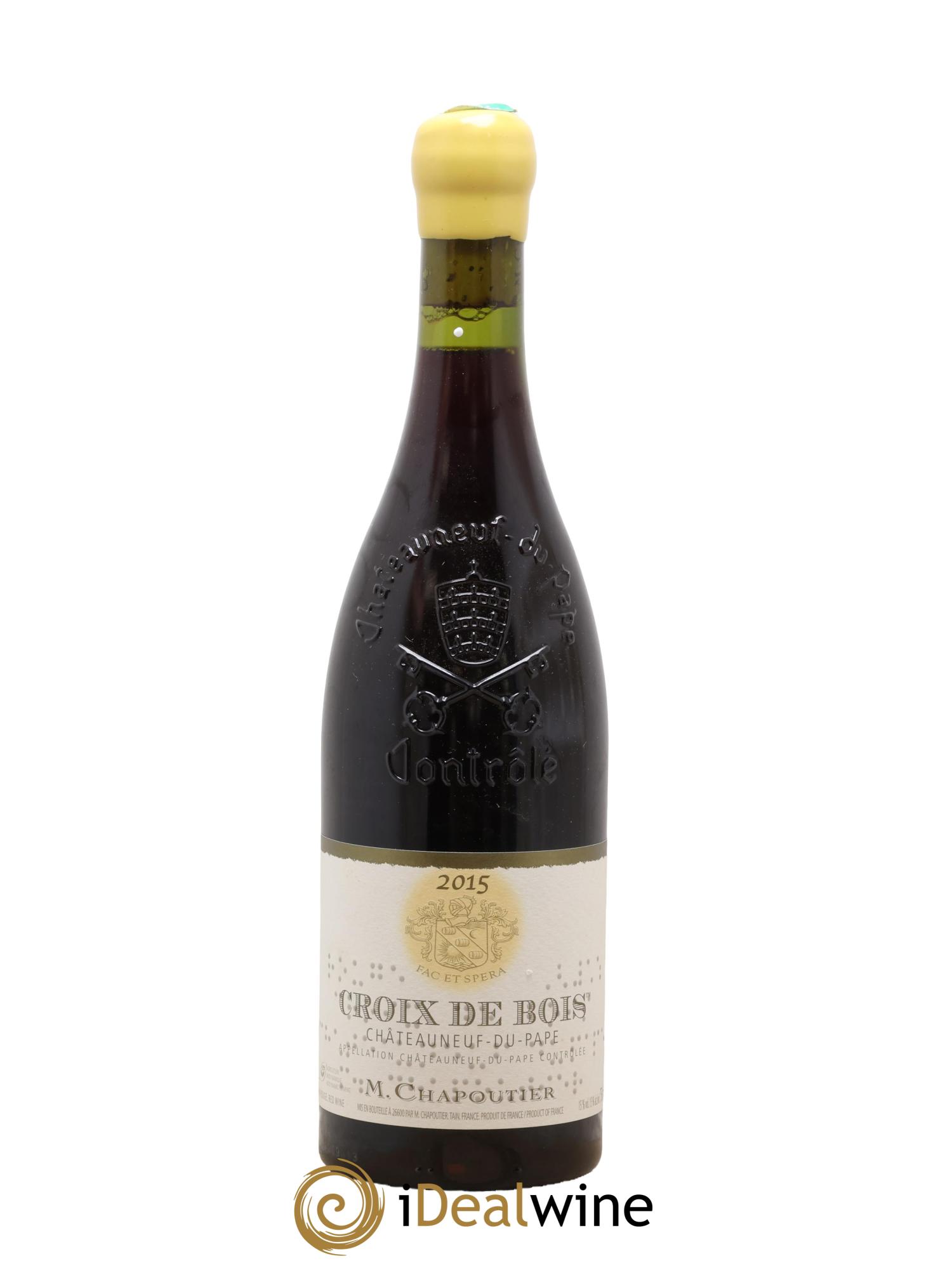 Châteauneuf-du-Pape Croix de Bois Chapoutier 2015 - Lot de 1 bouteille - 0
