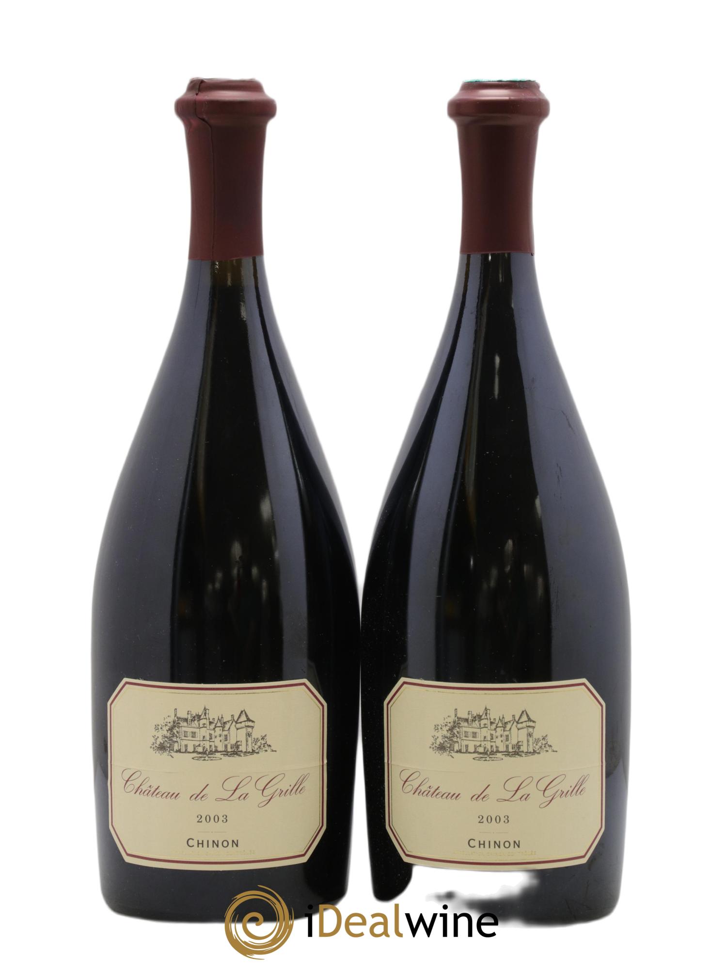 Chinon Château de la Grille 2003 - Lotto di 2 bottiglie - 0