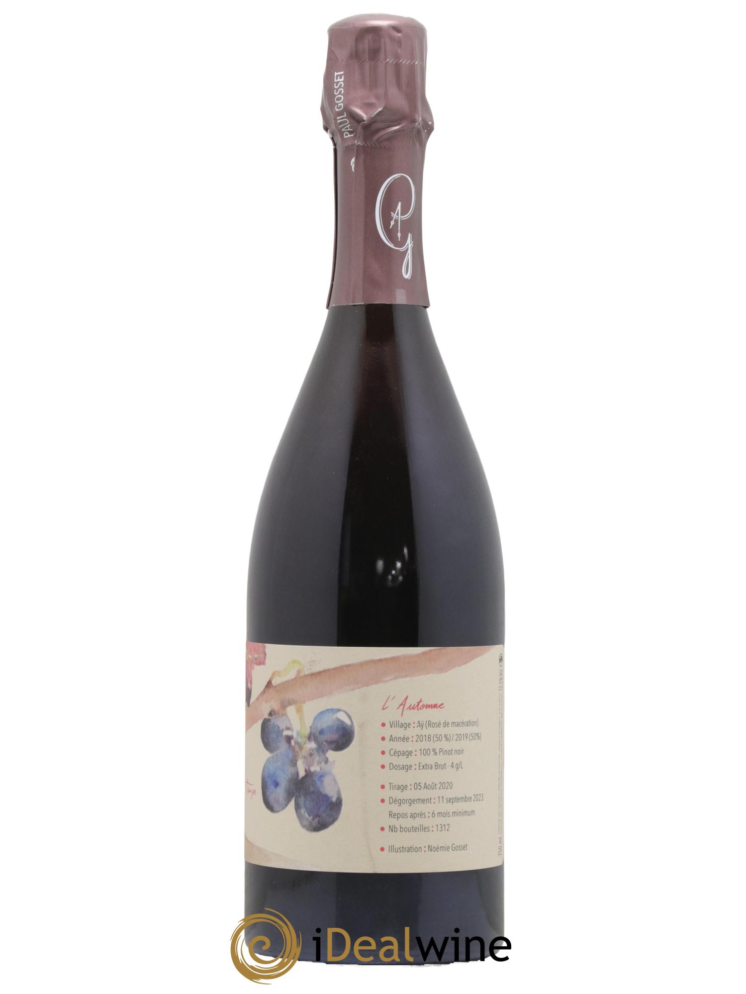 Au Fil des Temps l'Automne Paul Gosset - Lot of 1 bottle - 1