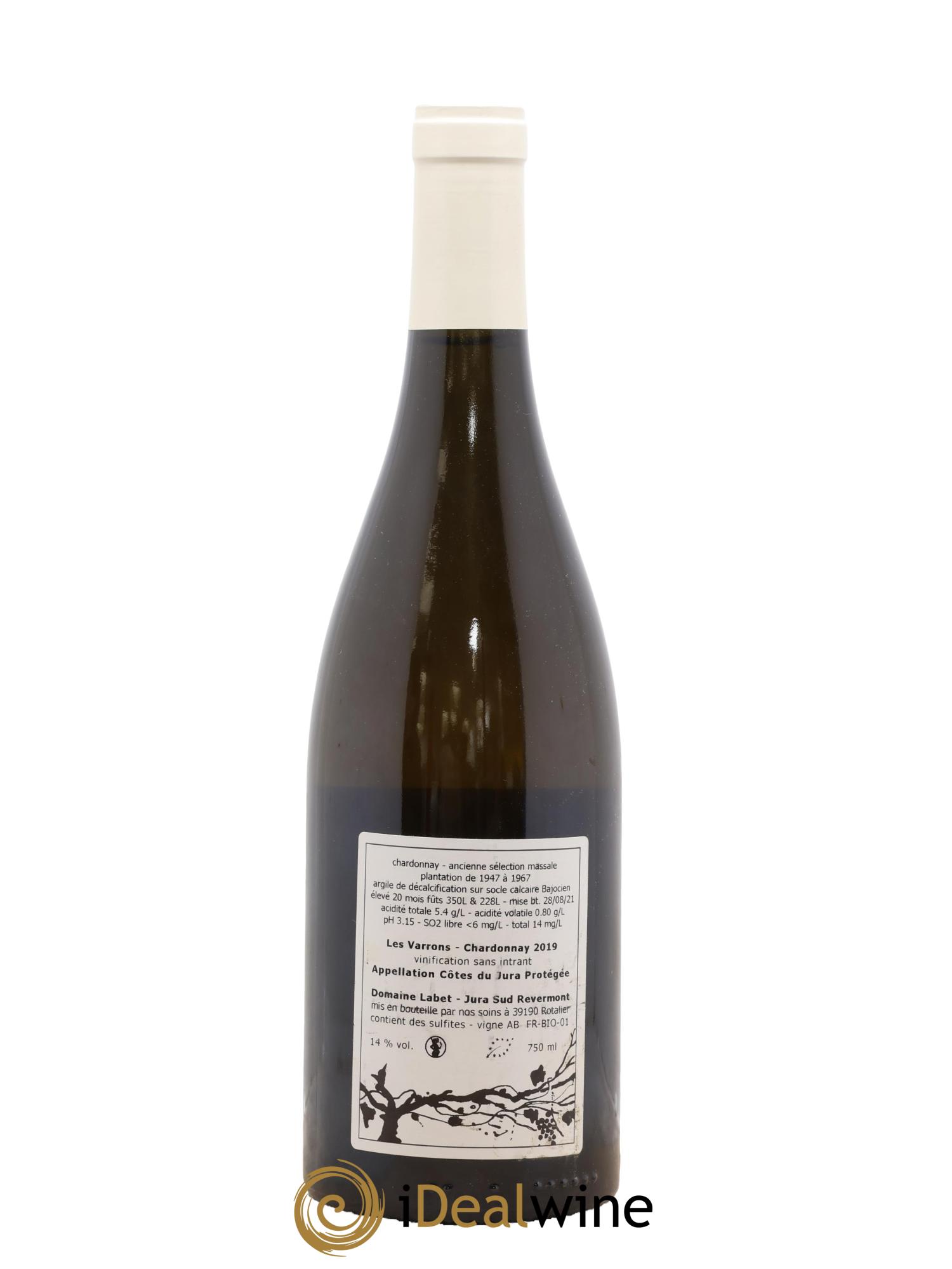 Côtes du Jura Chardonnay Les Varrons Romain - Julien  - Charline Labet 2019 - Lotto di 1 bottiglia - 1