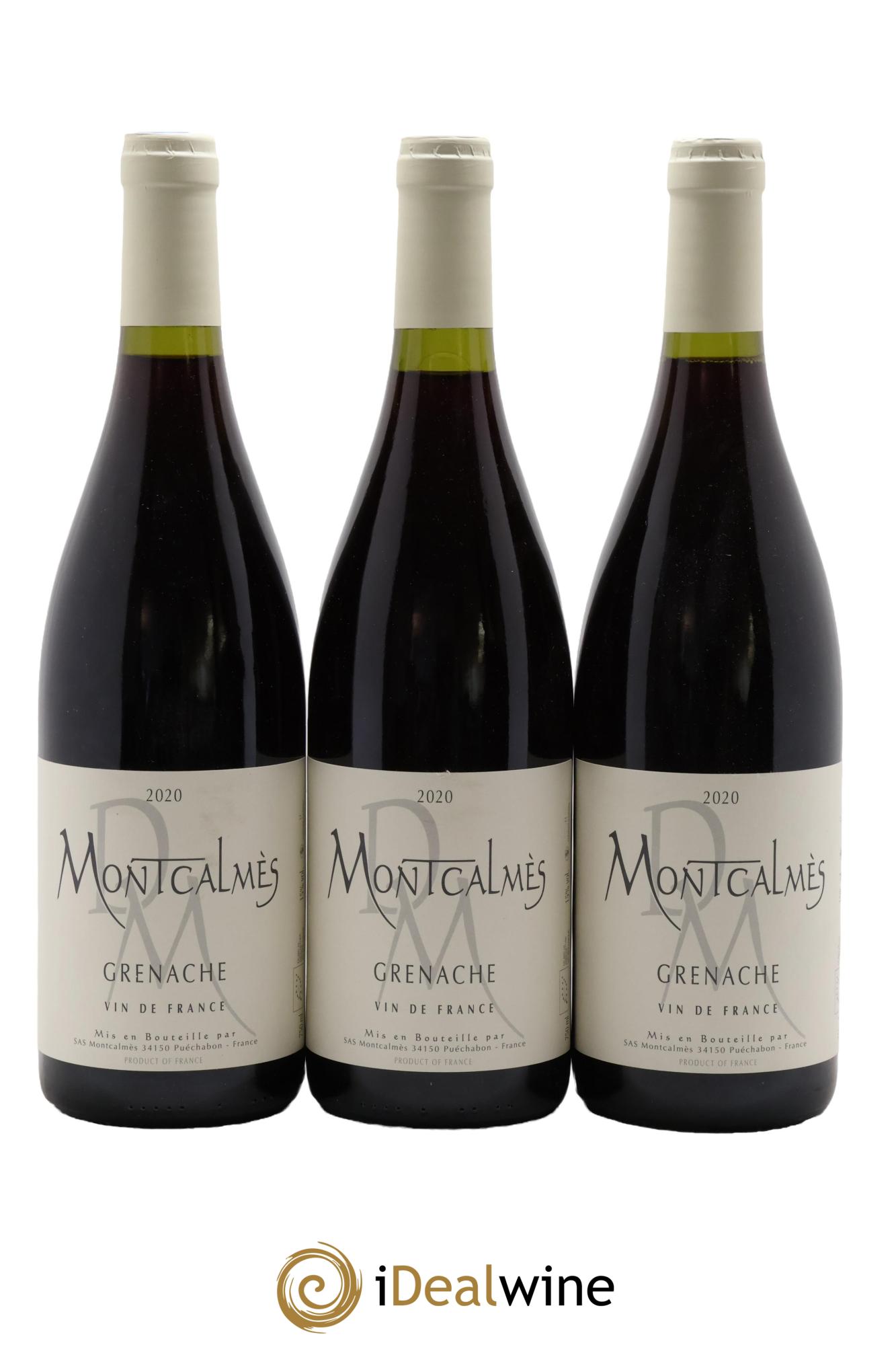 Vin de France Domaine de Montcalmès Grenache Frédéric Pourtalié 2020 - Lot de 3 bouteilles - 0