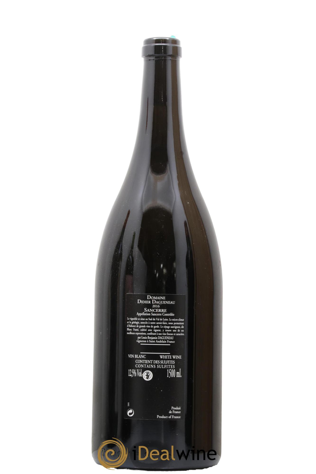 Sancerre Le Mont Damné Chavignol Dagueneau (Domaine Didier - Louis-Benjamin) 2016 - Lot de 1 magnum - 1