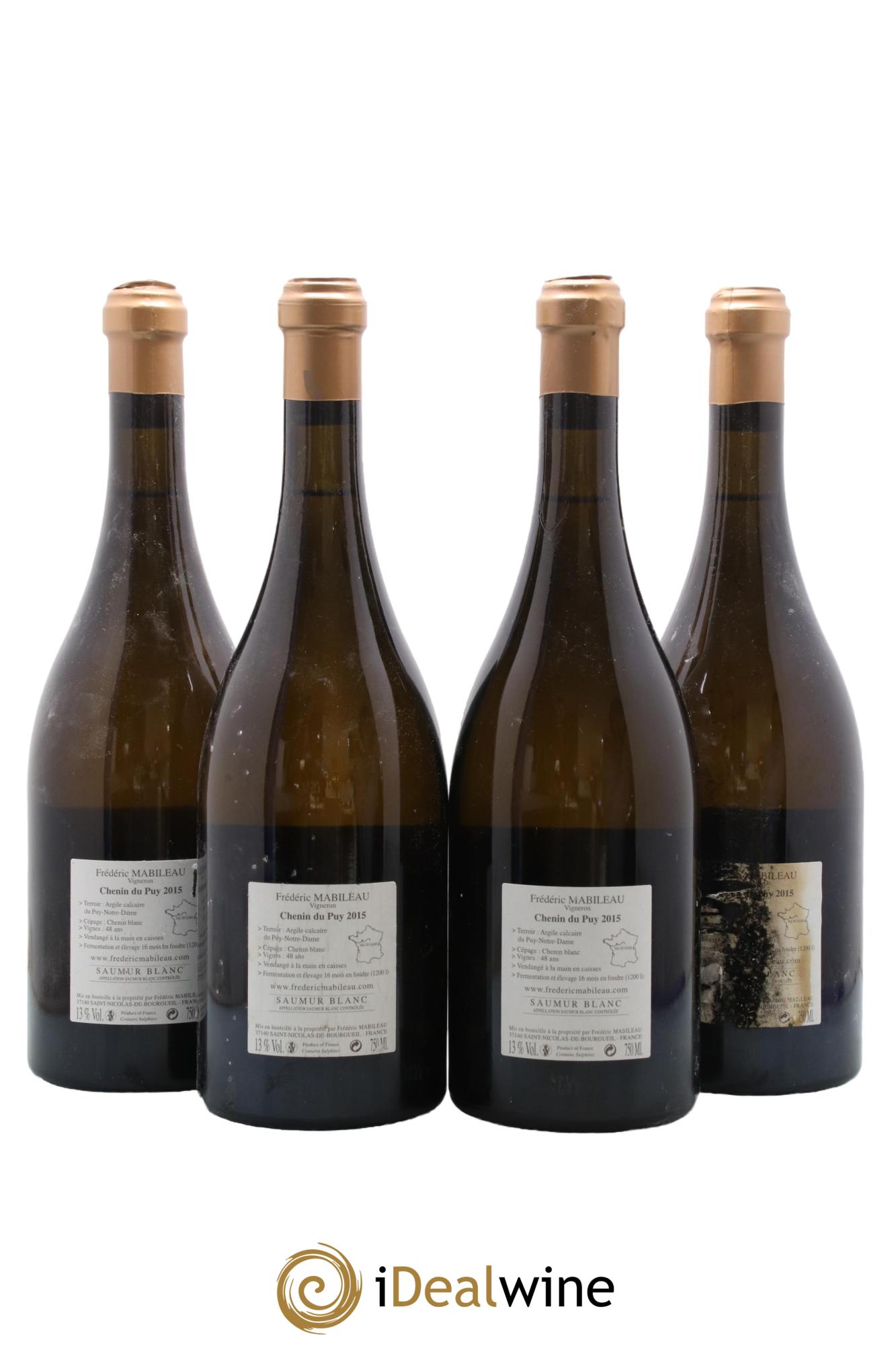 Saumur Chenin Du Puy Frederic Mabileau 2015 - Lot de 4 bouteilles - 1