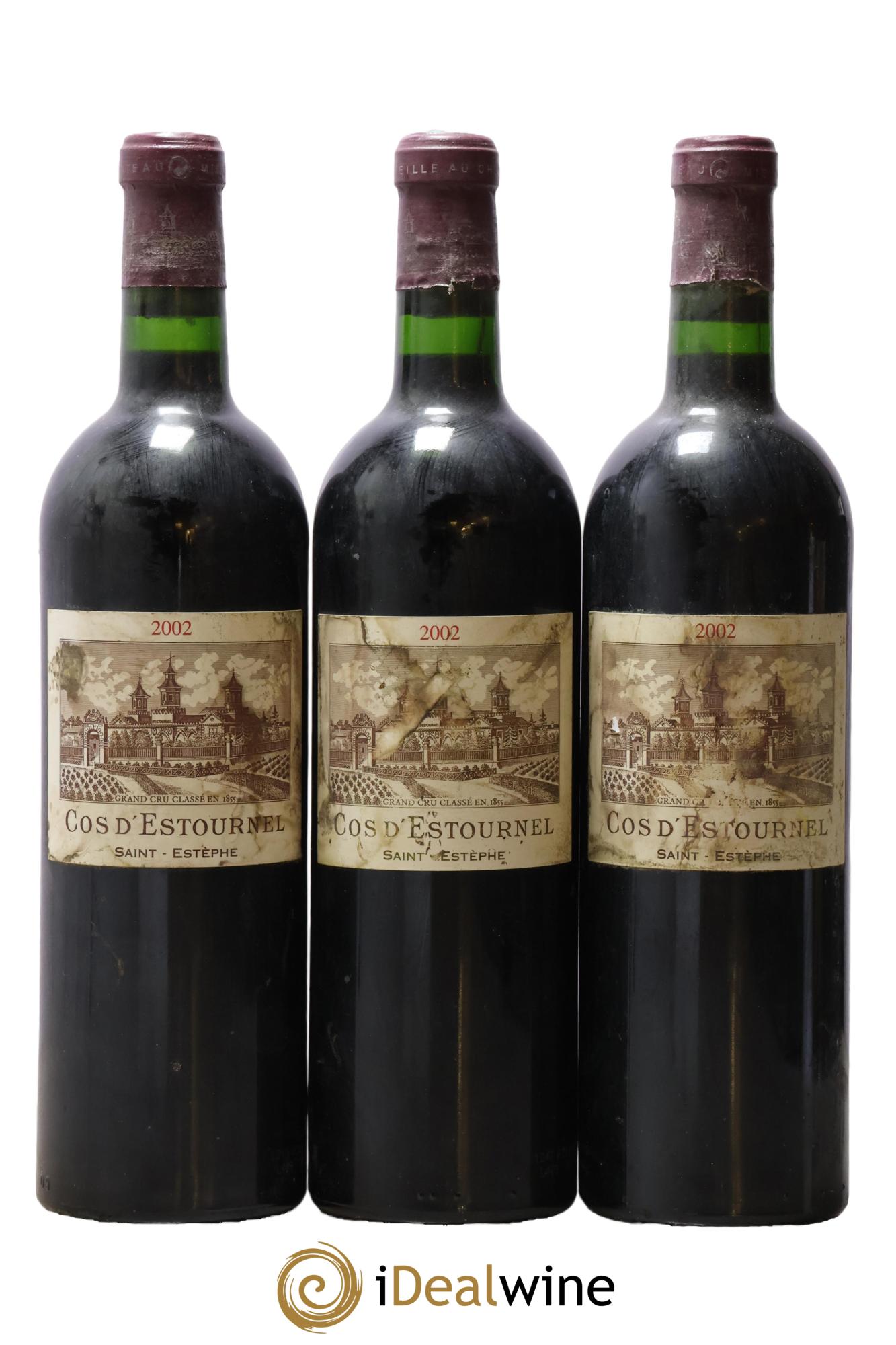 Cos d'Estournel 2ème Grand Cru Classé 2002 - Lot de 3 bouteilles - 0