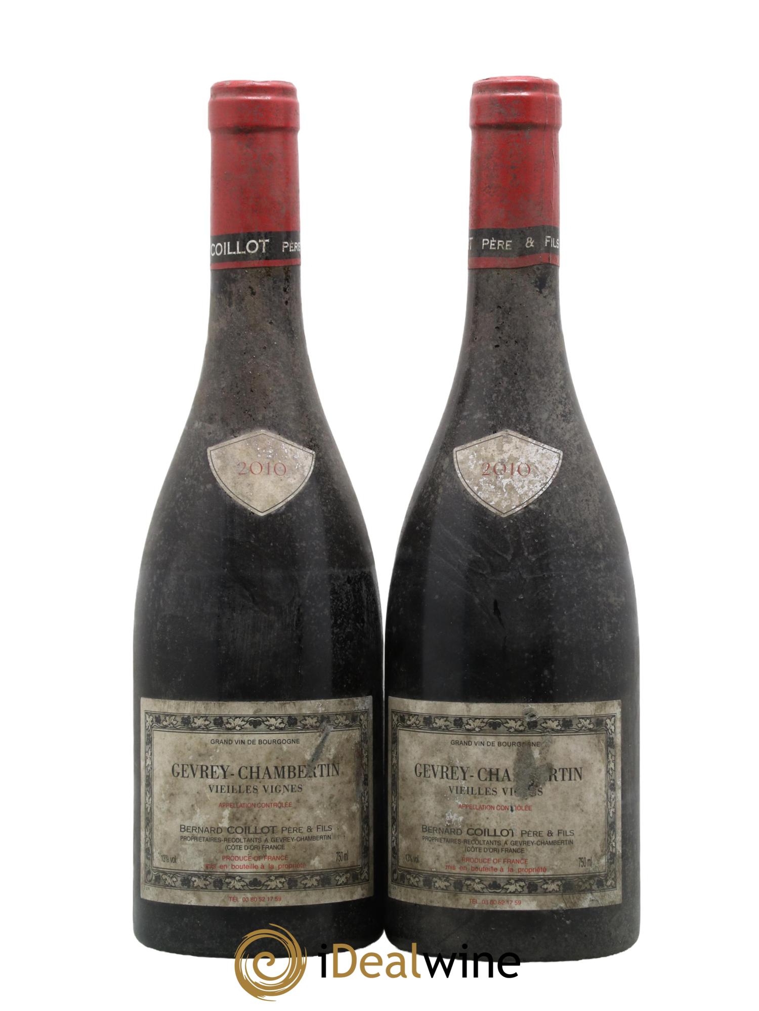 Gevrey-Chambertin Vieilles vignes Bernard Coillot 2010 - Lot de 2 bouteilles - 0