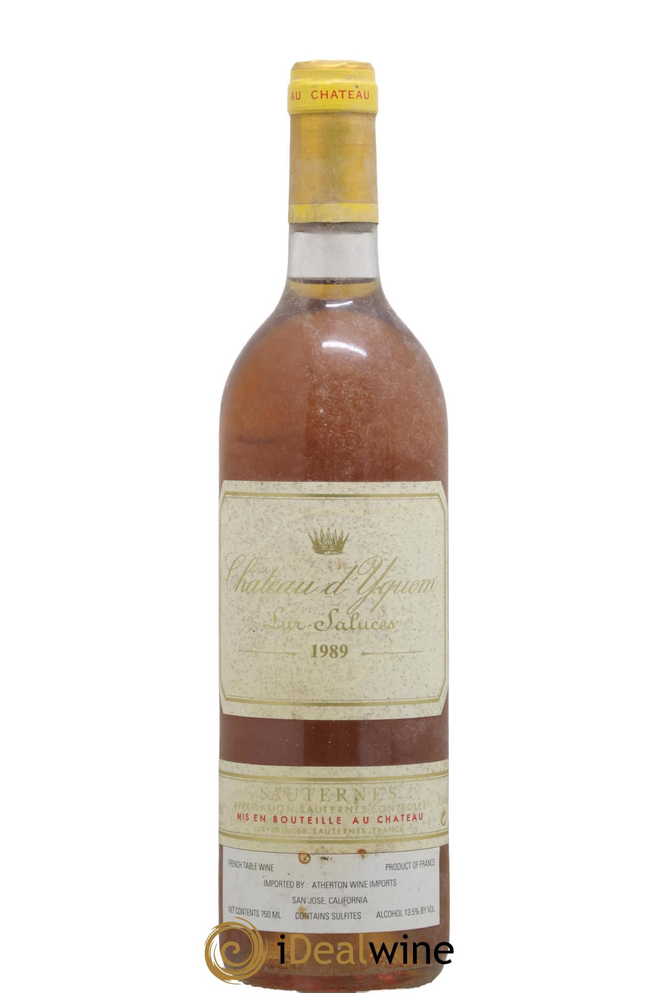 Château d' Yquem 1er Cru Classé Supérieur 1989 - Lot de 1 bouteille - 0
