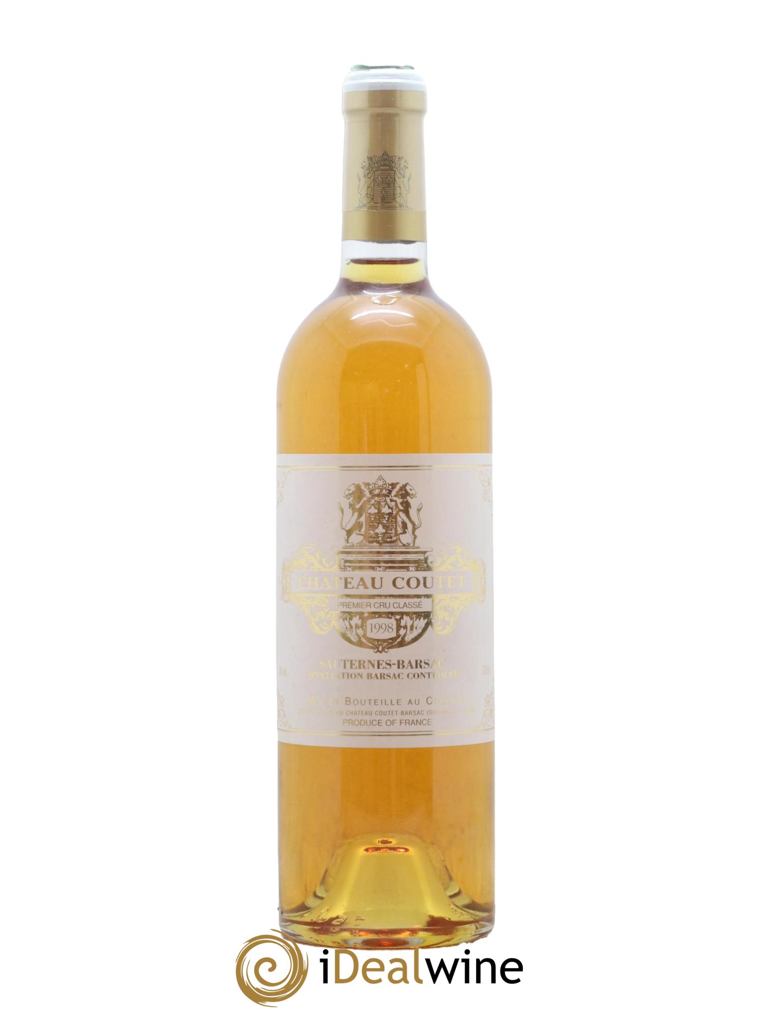 Château Coutet 1er Grand Cru Classé 1998 - Lotto di 1 bottiglia - 0