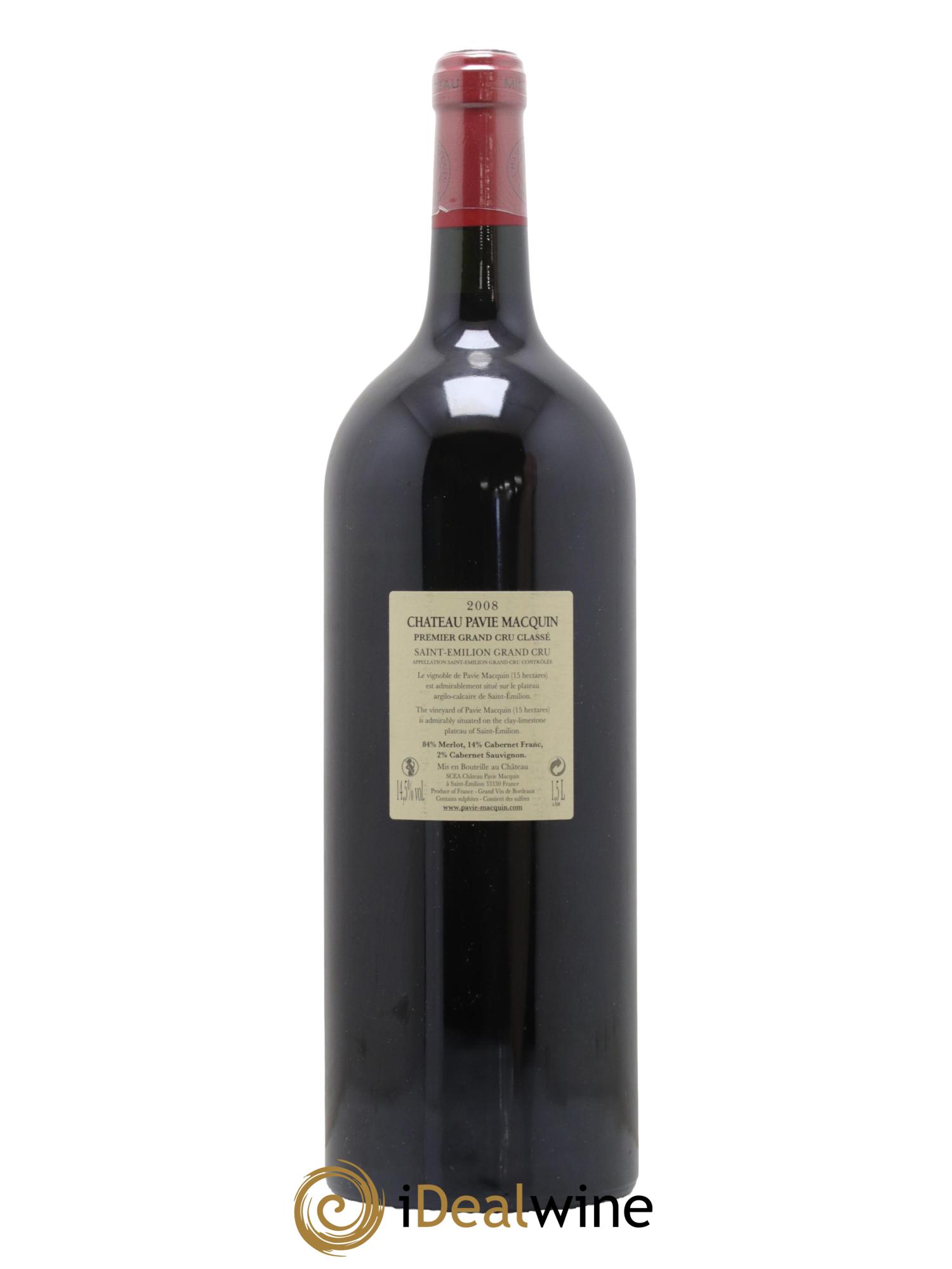 Château Pavie Macquin 1er Grand Cru Classé B 2008 - Lot de 1 magnum - 1