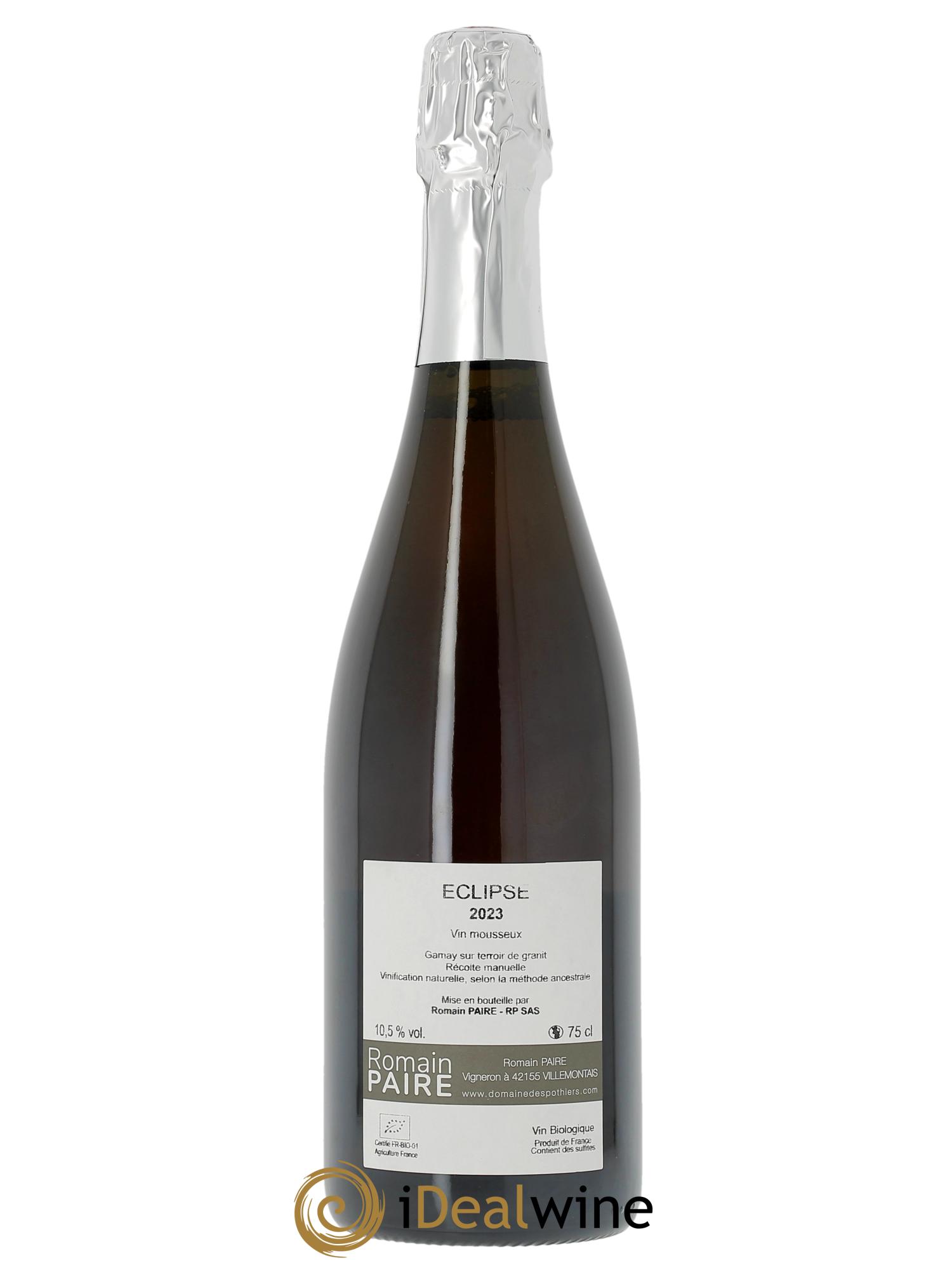 Vin de France Eclipse Méthode Ancestrale Domaine des Pothiers  2023 - Lot de 1 bouteille - 1