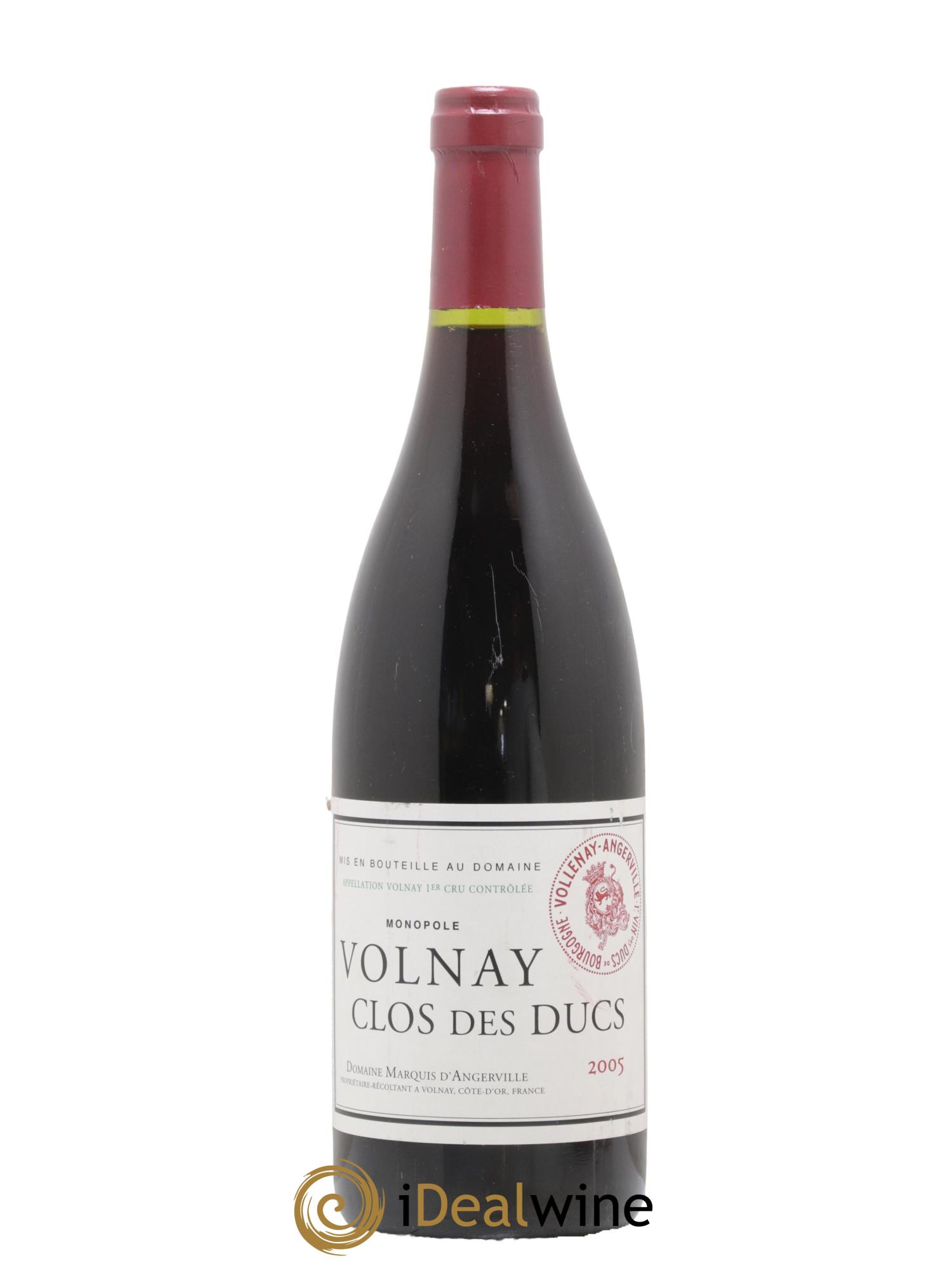 Volnay 1er Cru Clos des Ducs Marquis d'Angerville (Domaine) 2005 - Lotto di 1 bottiglia - 0