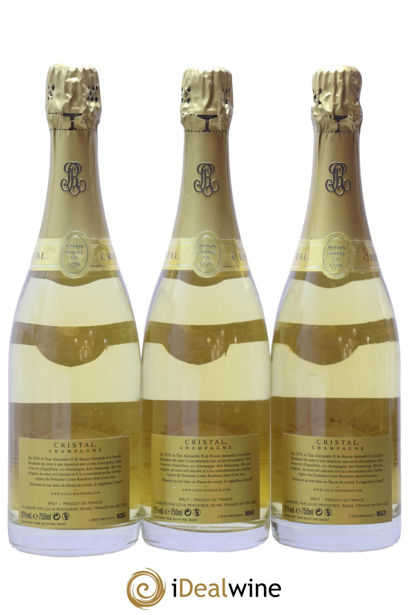 Cristal Louis Roederer 2008 - Posten von 3 Flaschen - 1