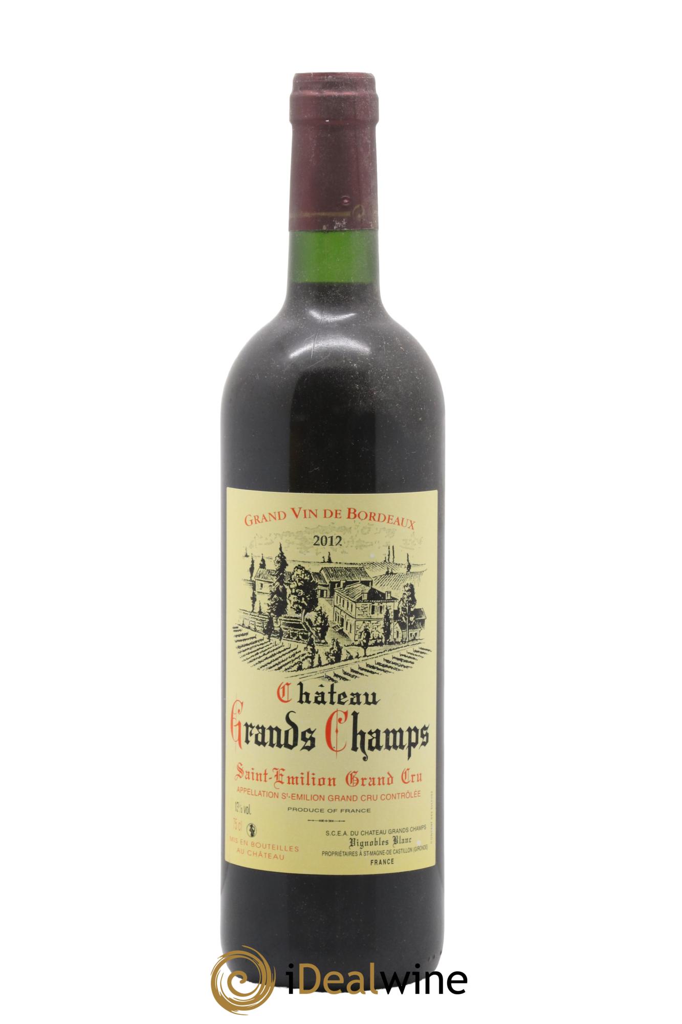 Saint-Émilion Grand Cru Château Grands Champs 2012 - Lotto di 1 bottiglia - 0