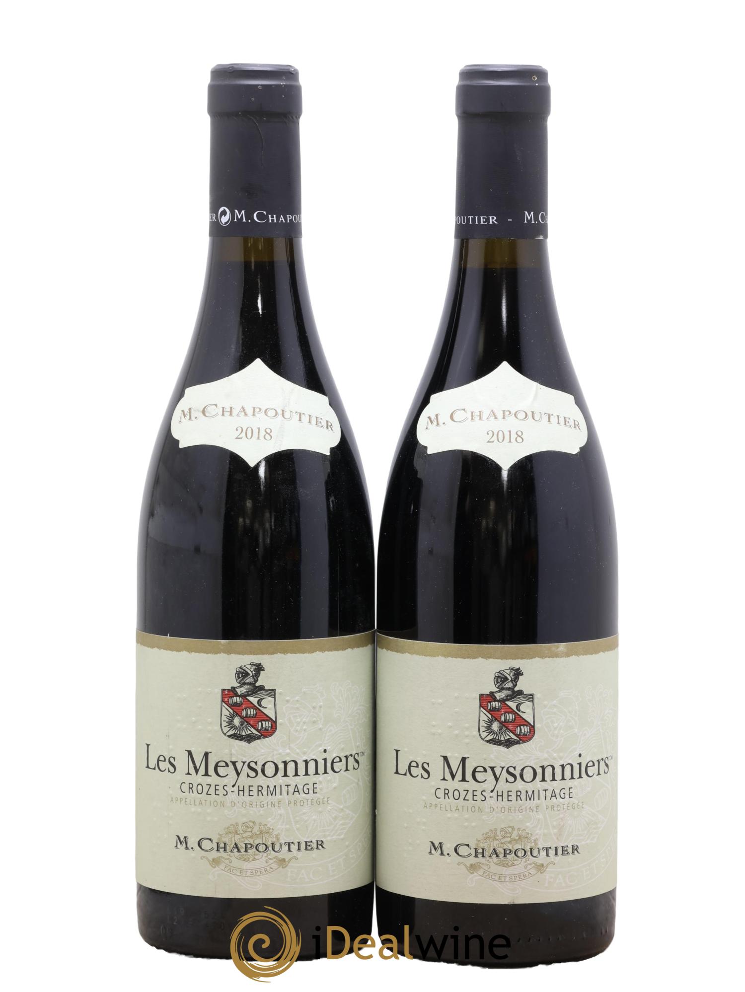 Crozes-Hermitage Les Meysonniers Chapoutier 2018 - Lot of 2 bottles - 0