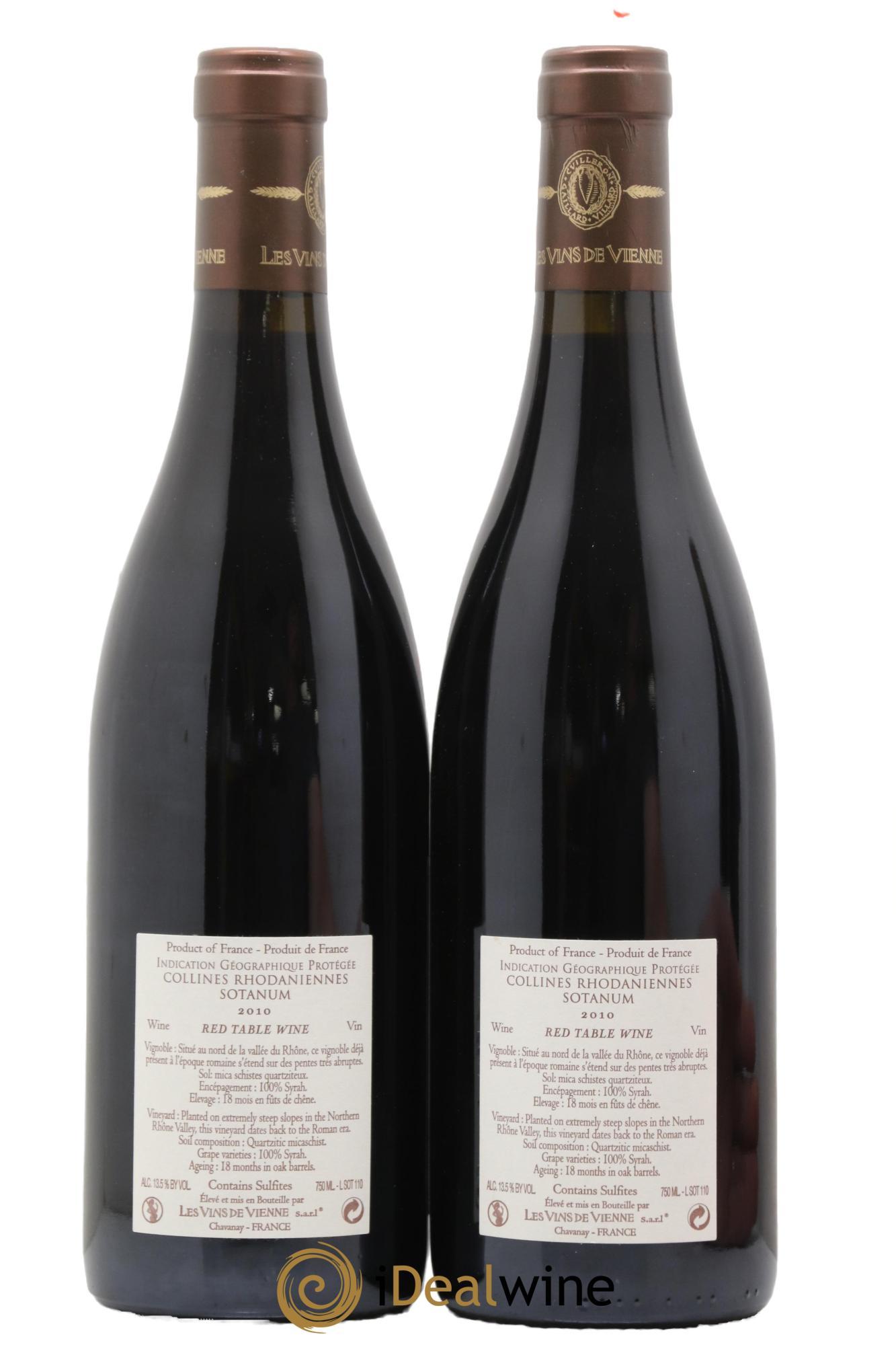 Collines Rhodaniennes Sotanum Les Vins de Vienne 2010 - Lot de 2 bouteilles - 1