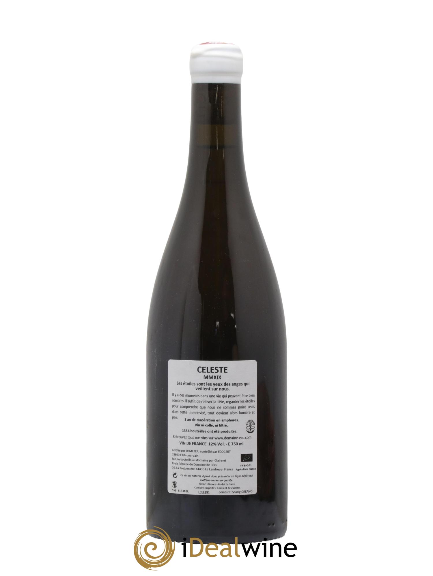 Vin de France Celeste Domaine de l Ecu 2019 - Lot de 1 bouteille - 1