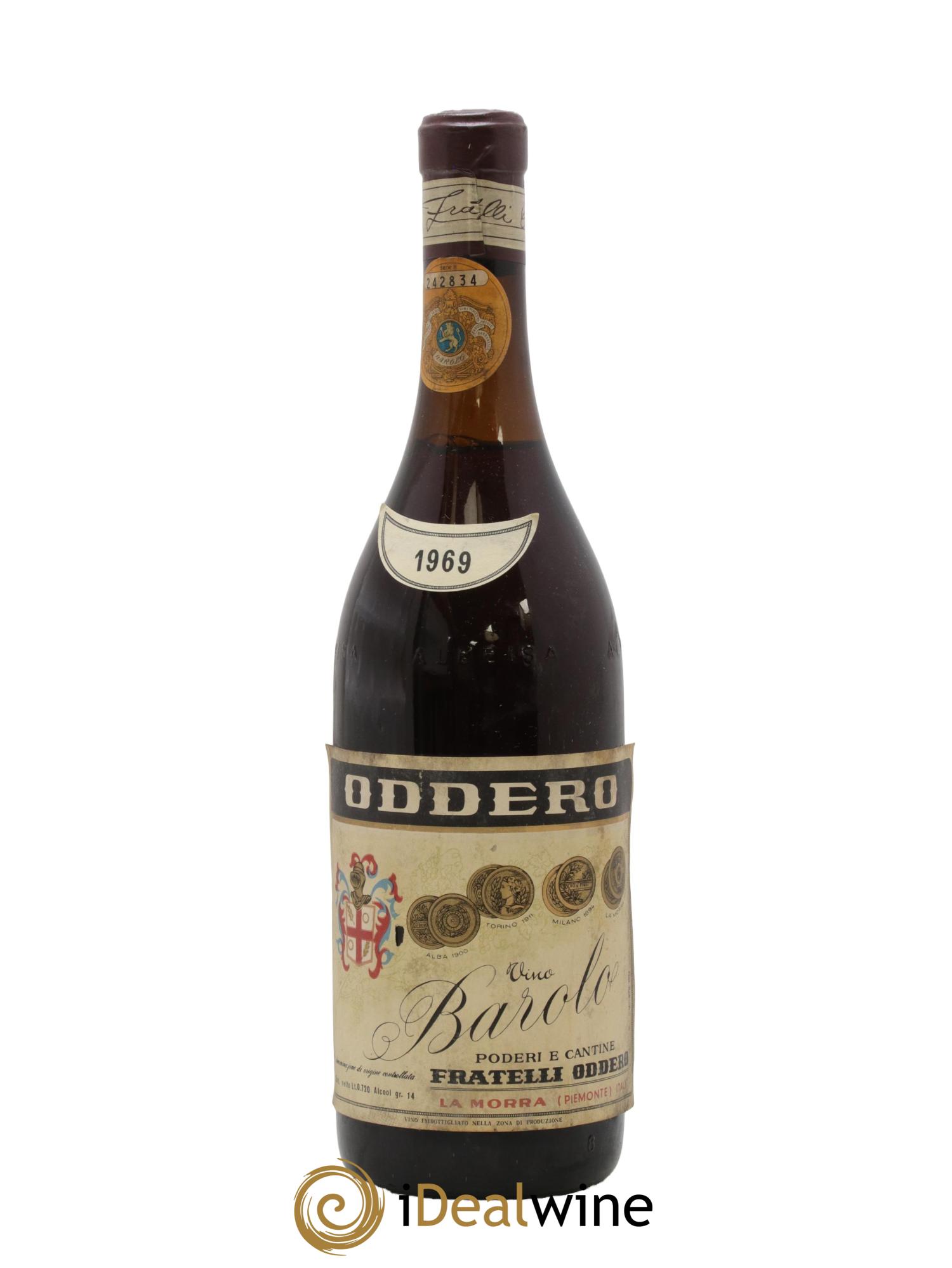 Barolo DOCG Oddero Fratelli 1969 - Lot of 1 bottle - 0
