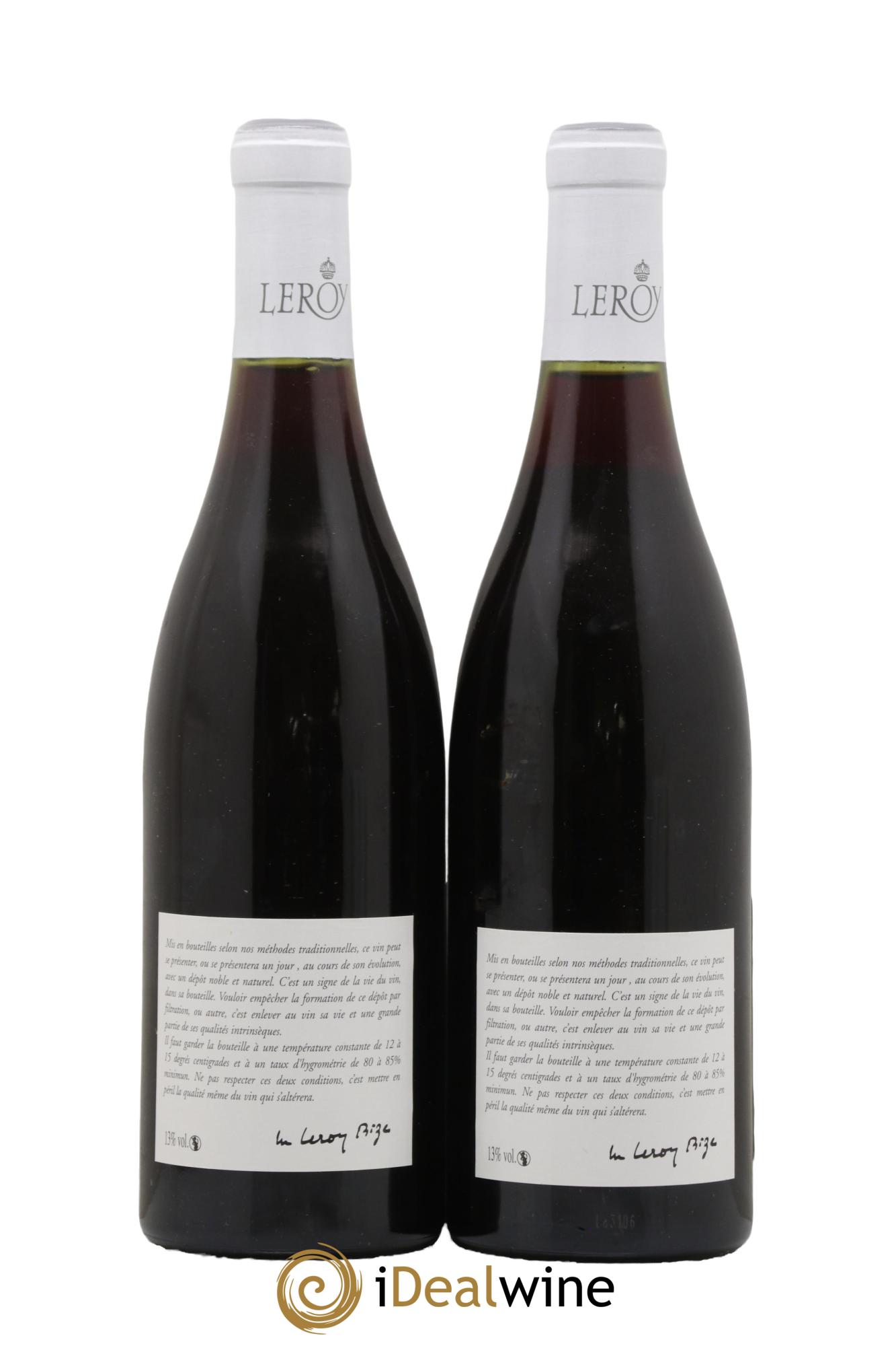 Beaune 1er Cru Les Sizies Leroy SA Les Sizies Leroy SA 1983 - Lot of 2 bottles - 1
