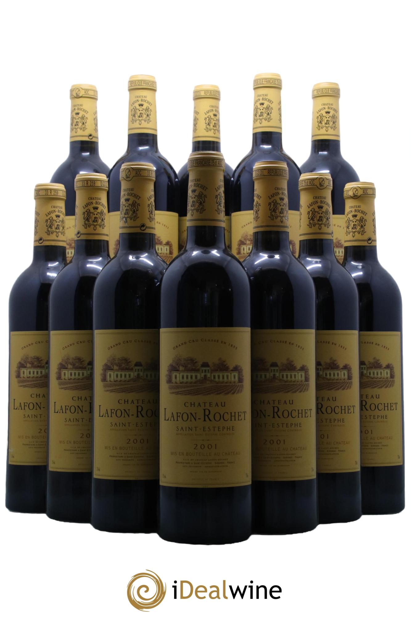 Château Lafon Rochet 4ème Grand Cru Classé 2001 - Lotto di 12 bottiglie - 0