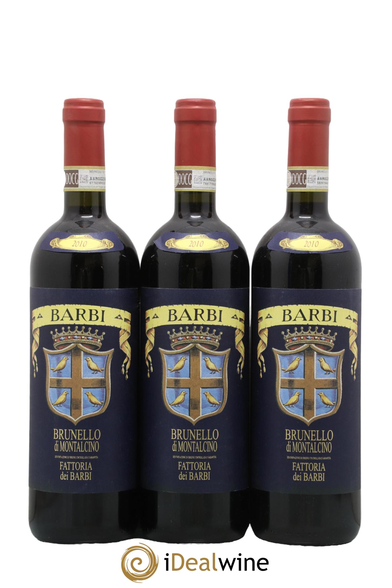 Brunello di Montalcino DOCG Fattoria dei Barbi 2010 - Lot de 3 bouteilles - 0