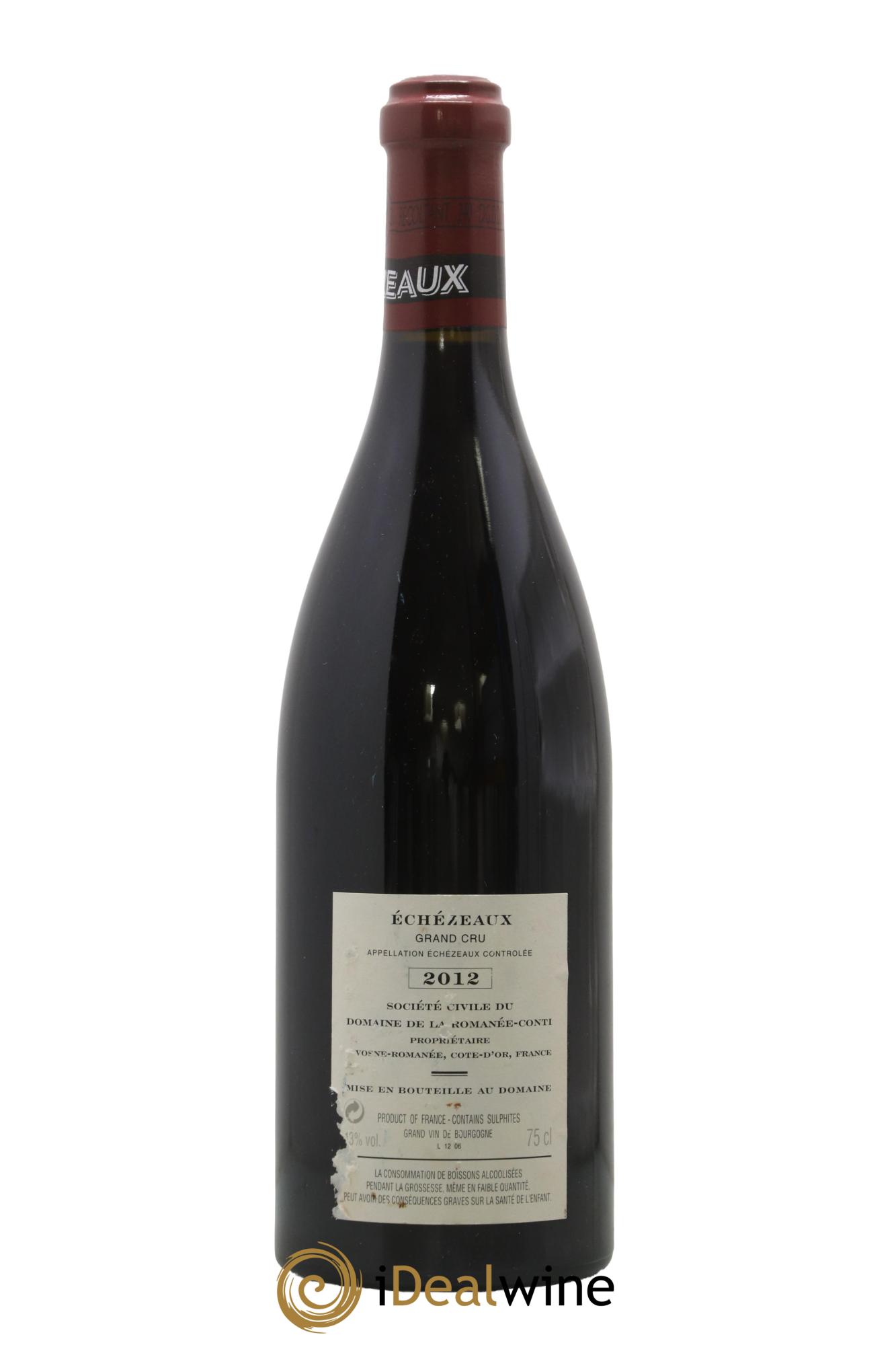 Echezeaux Grand Cru Domaine de la Romanée-Conti 2012 - Lot de 1 bouteille - 1