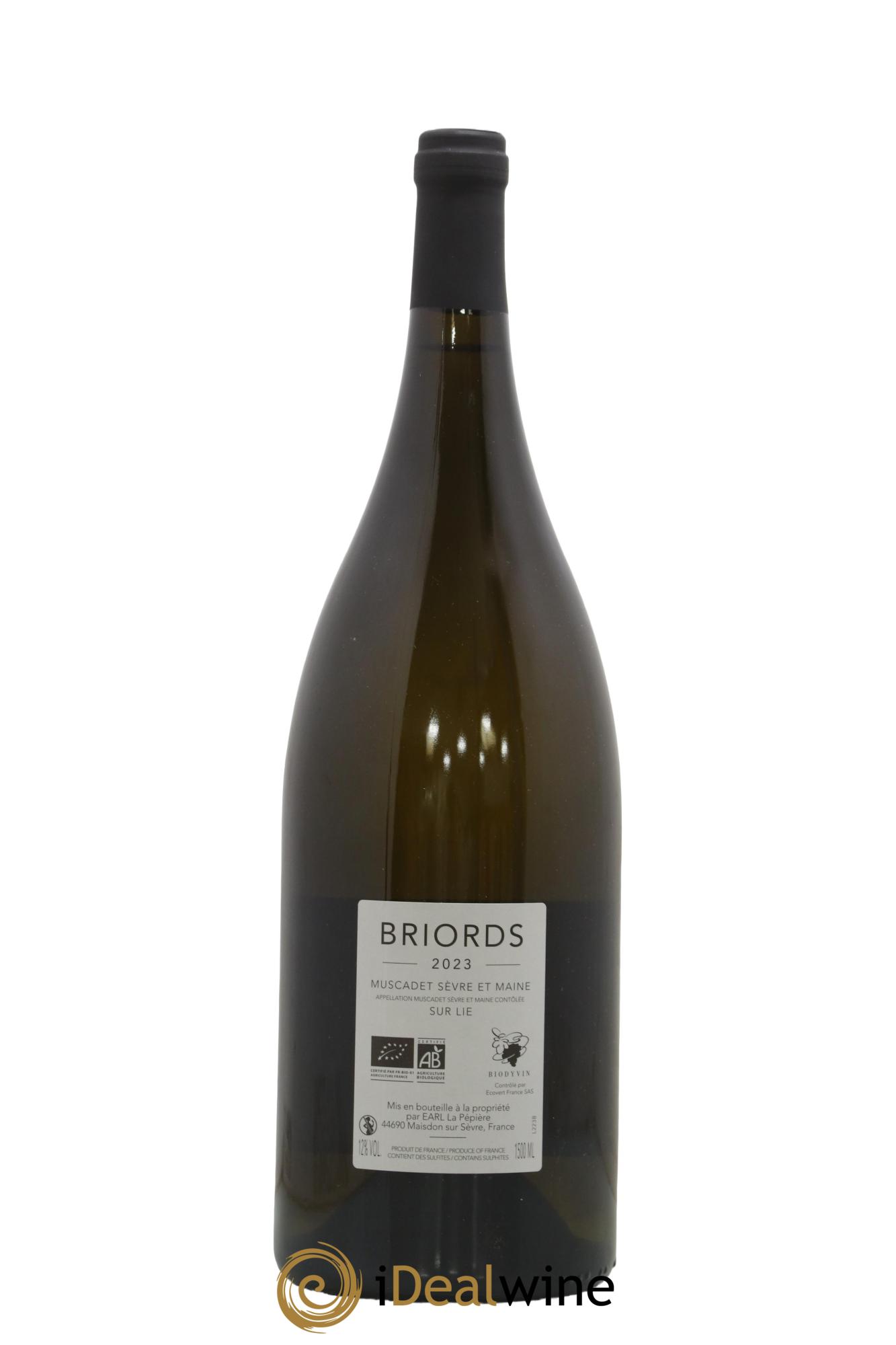 Muscadet-Sèvre-et-Maine sur lie Briords Domaine de la Pépière 2023 - Lot of 1 magnum - 1
