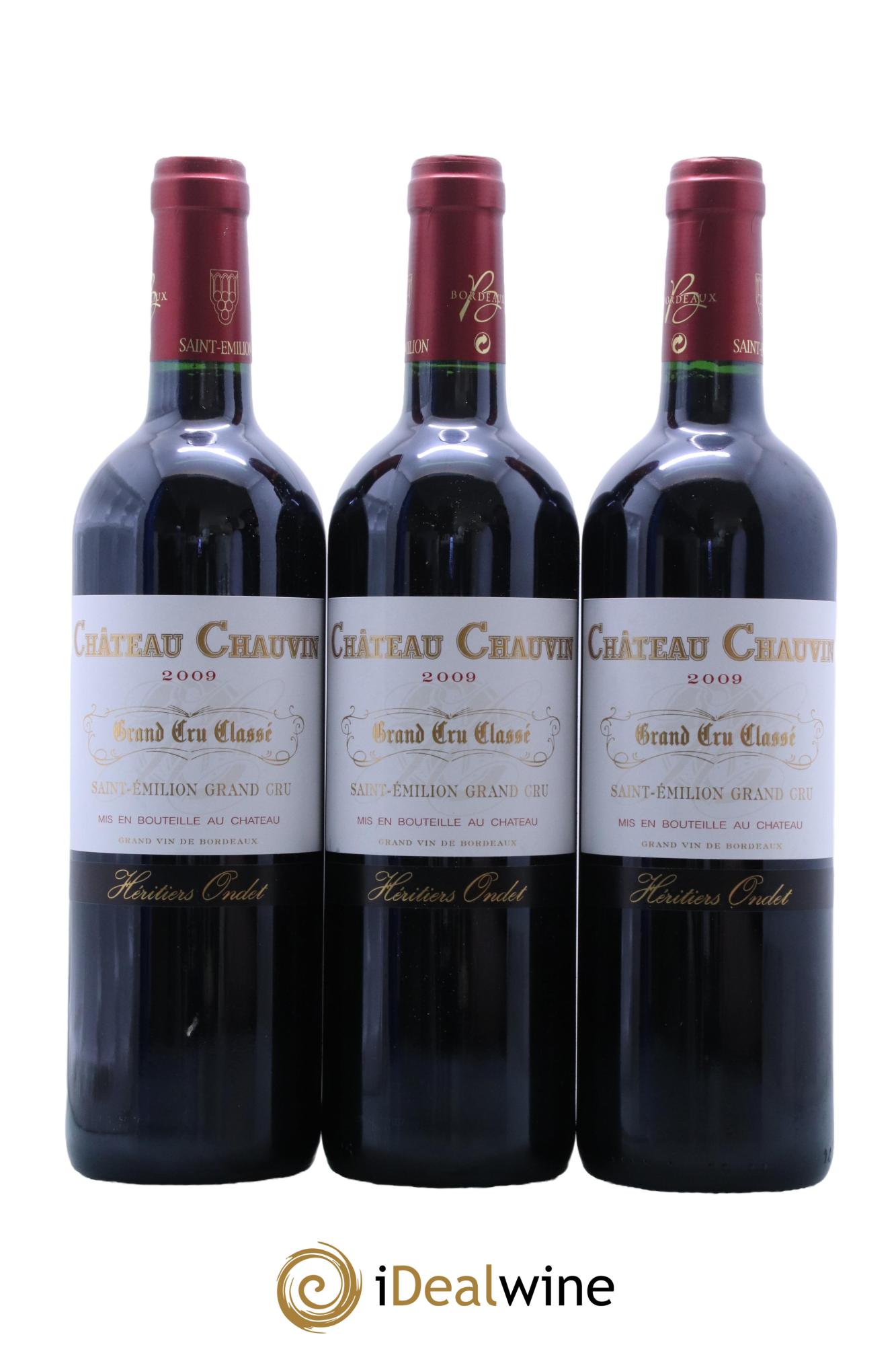 Château Chauvin Grand Cru Classé 2009 - Lot de 3 bouteilles - 0