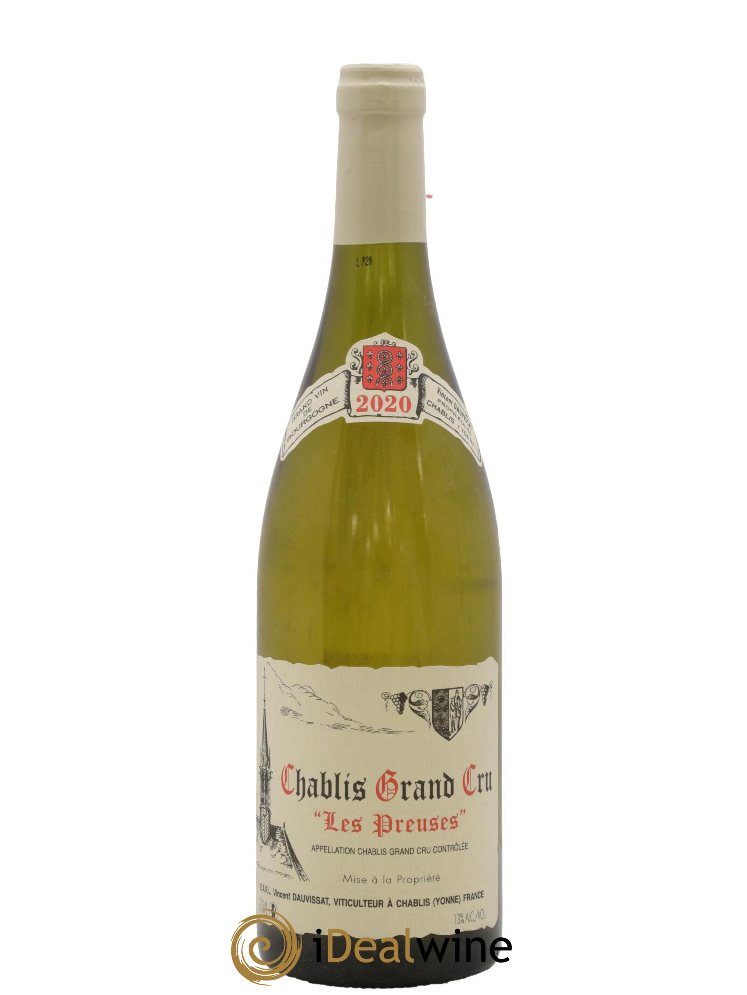 Chablis Grand Cru Les Preuses Vincent Dauvissat (Domaine) 2020 - Lot of 1 bottle - 0