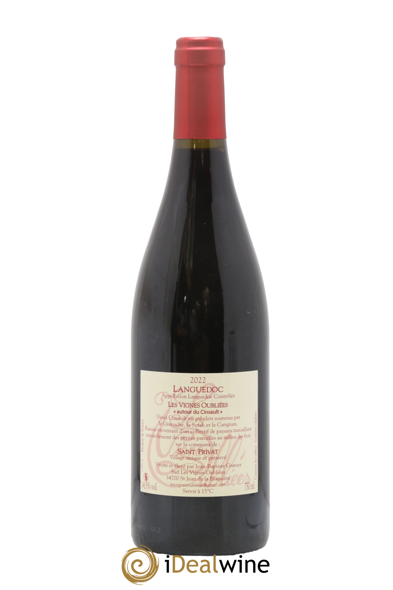 Languedoc Les Vignes oubliées Jean-Baptiste Granier 2022 - Lot de 1 bouteille - 1