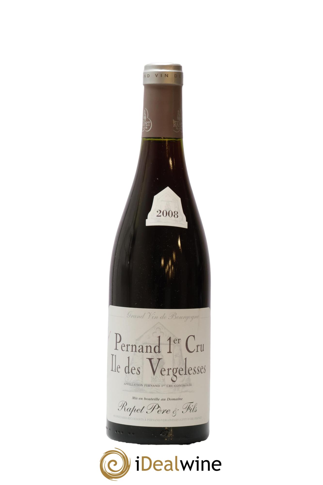 Pernand-Vergelesses 1er Cru Ile de Vergelesses Rapet Père & Fils 2008 - Lot de 1 bouteille - 0